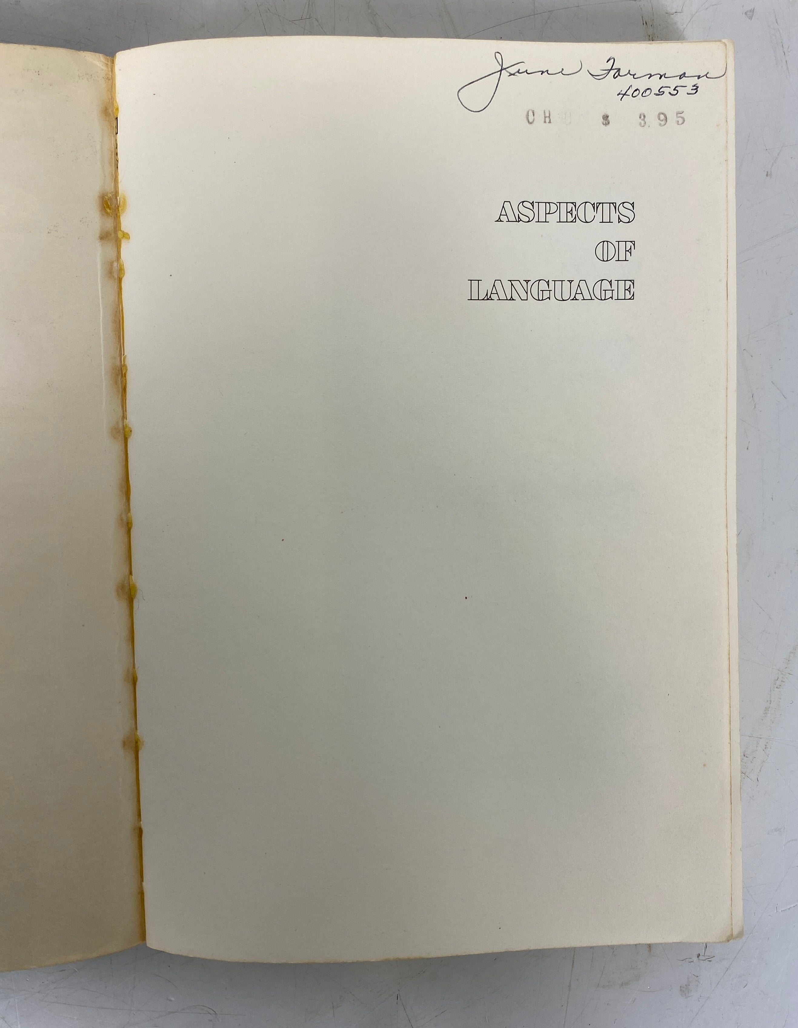 Lot of 2: The American Language (1937)/Aspects of Language (1968)