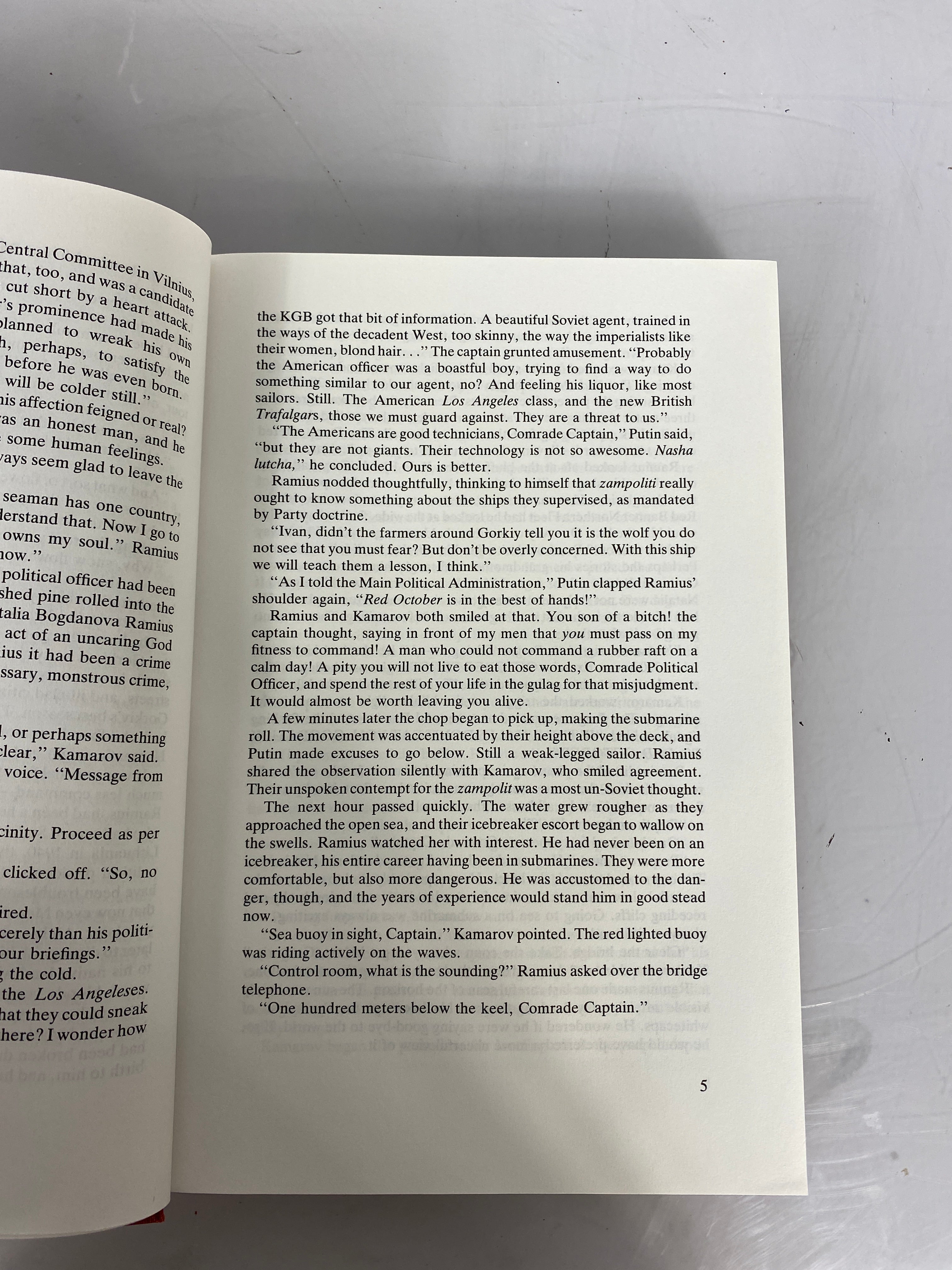 The Hunt for Red October: A Novel by Clancy 1984 HCDJ