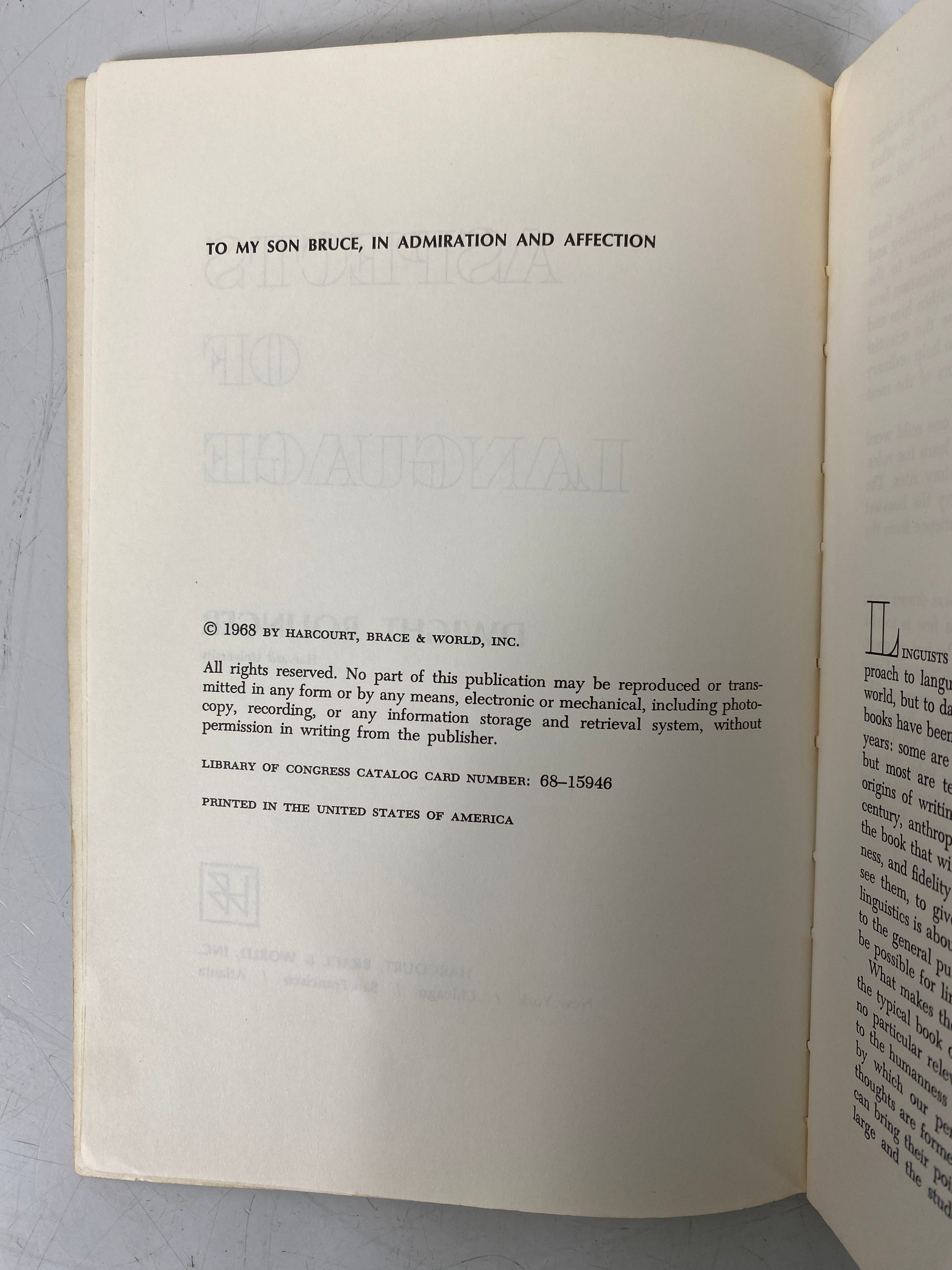 Lot of 2: The American Language (1937)/Aspects of Language (1968)