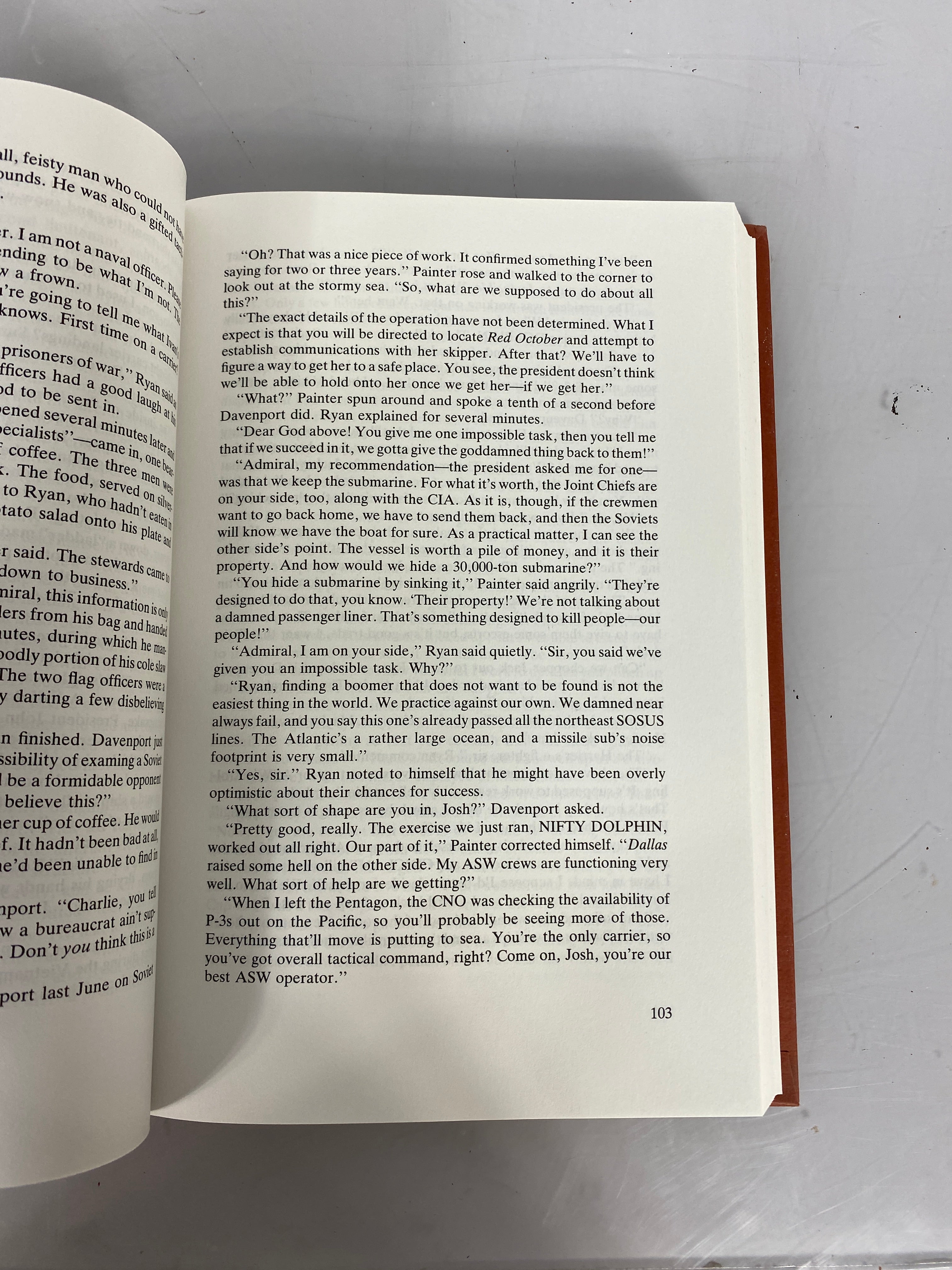 The Hunt for Red October: A Novel by Clancy 1984 HCDJ