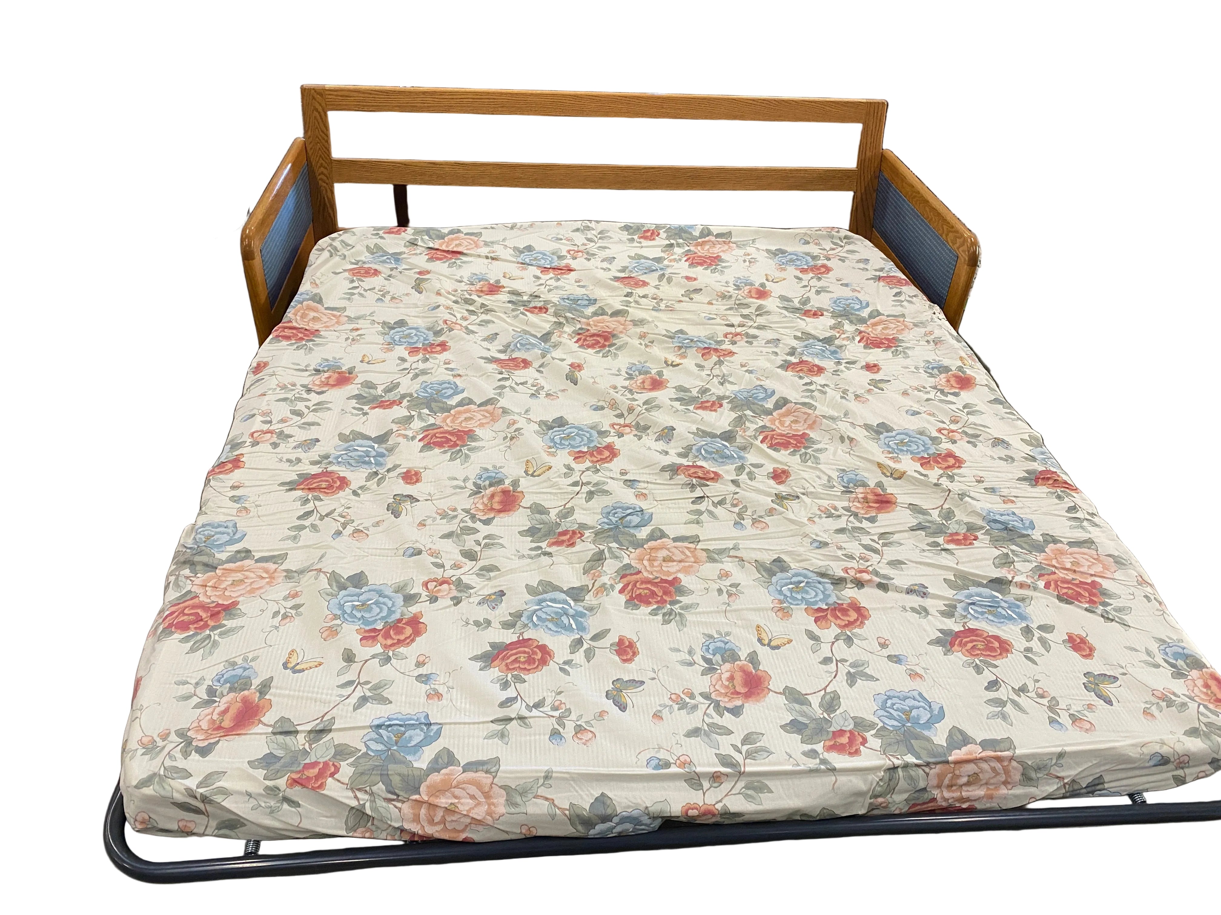 Blue Pull Out Bed Sofa
