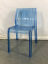 Blue Transparent Ruffled Plastic Chair