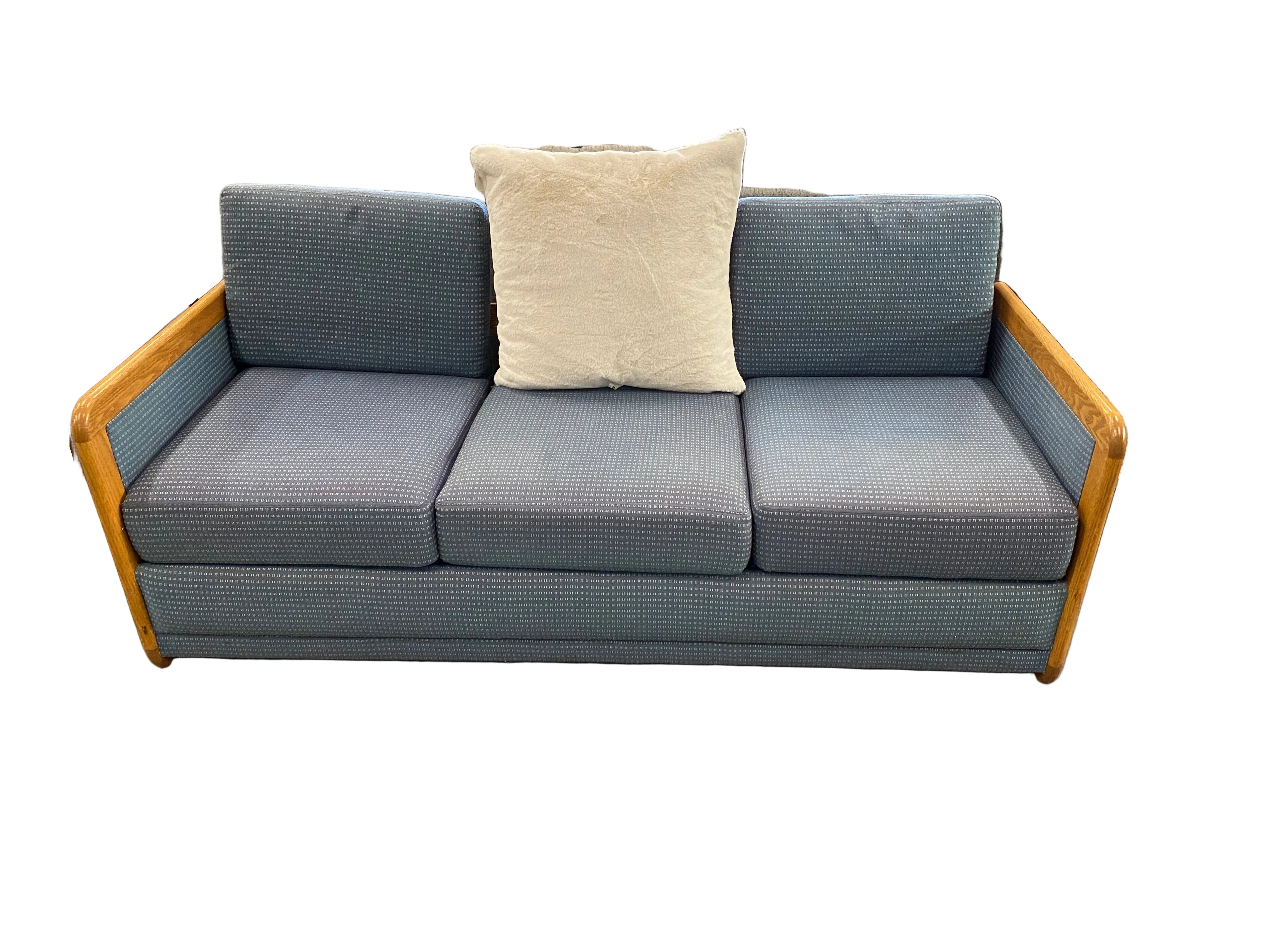 Blue Pull Out Bed Sofa