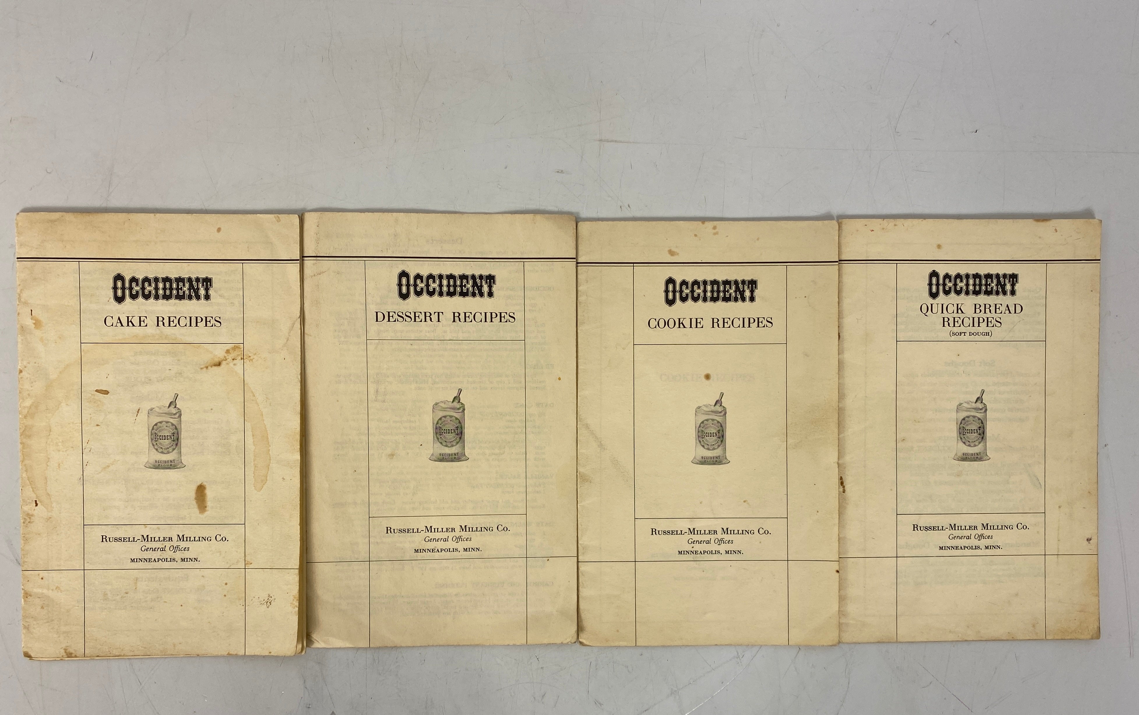 4 Vintage Occident Flour Recipe Booklets Cookies/Desserts/Cakes/Quick Breads SC