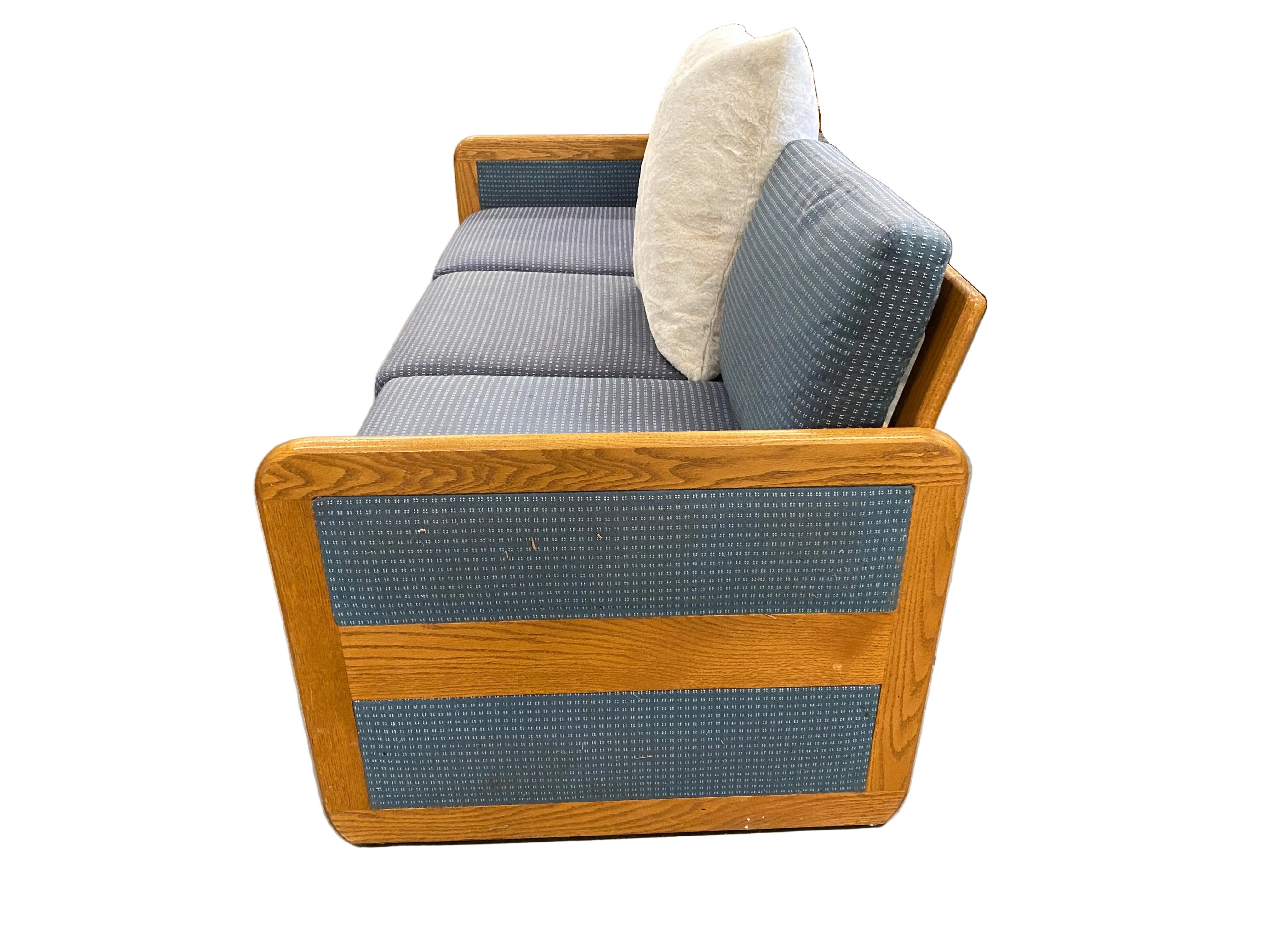 Blue Pull Out Bed Sofa
