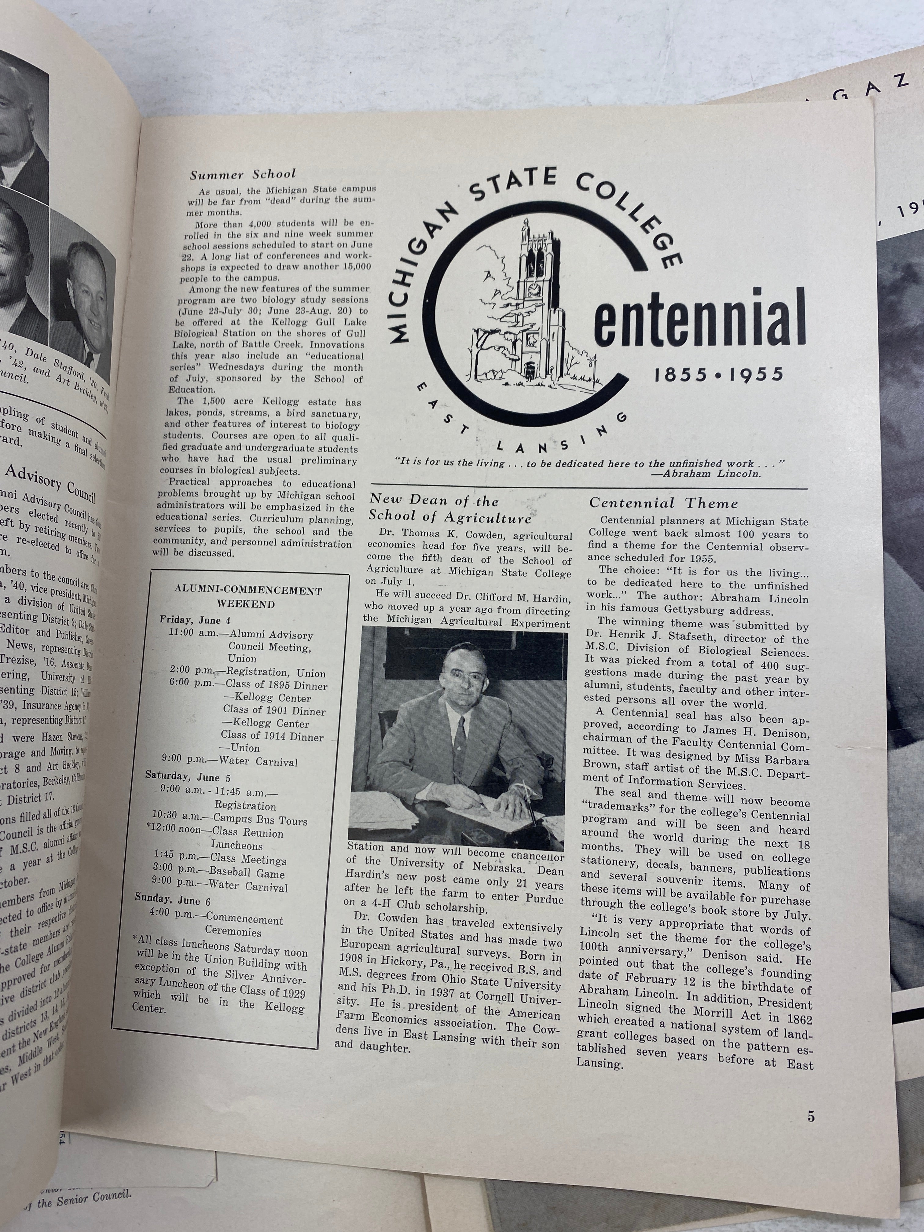 Lot of 7 MSU Alumni Record Magazines 1950-1954
