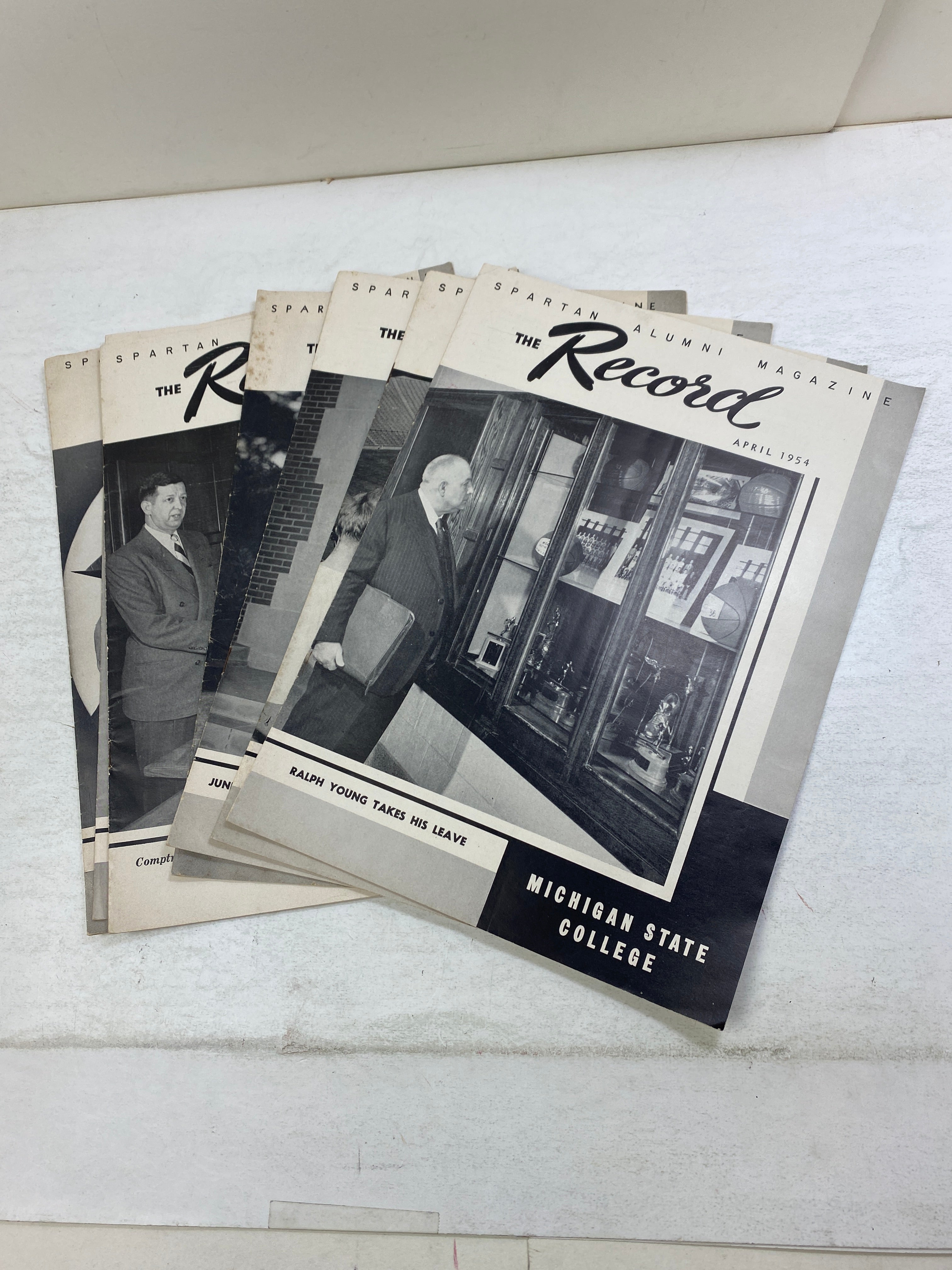 Lot of 7 MSU Alumni Record Magazines 1950-1954