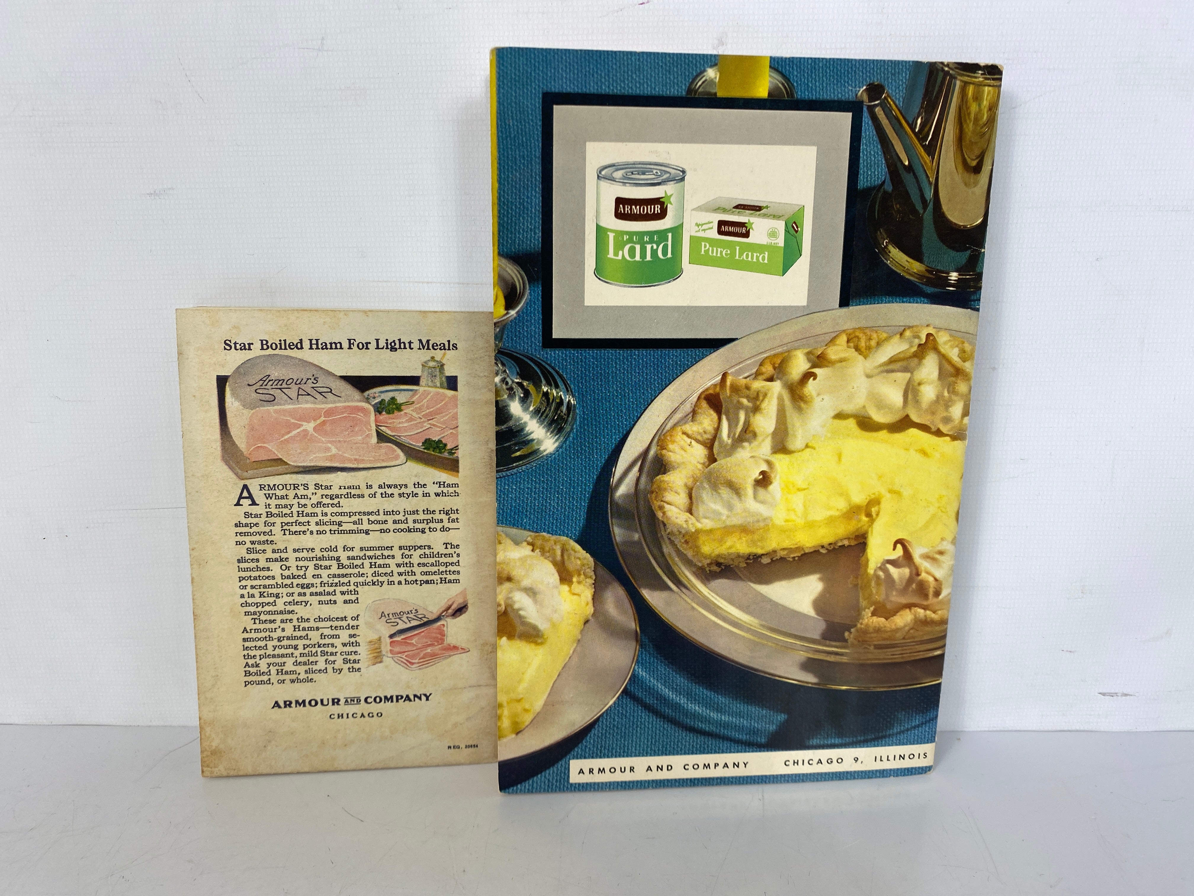 2 Vintage Armour Co Recipe Booklets: 60 Ways to Serve Star Ham/Picture Pies SC