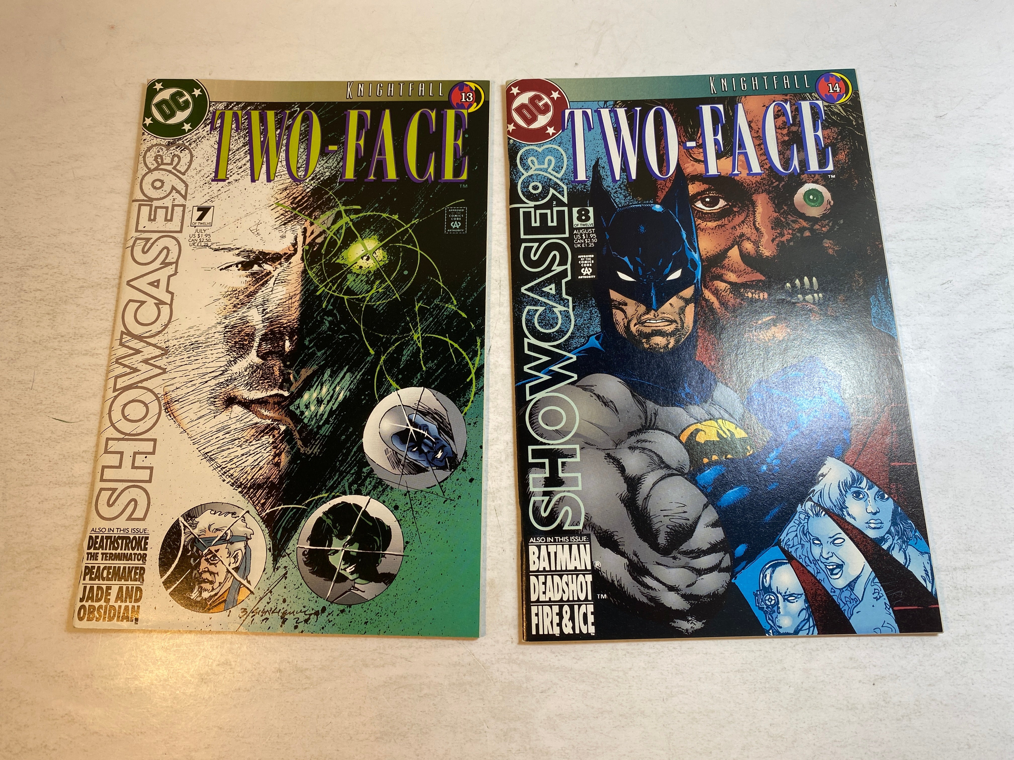 Lot of 2 Knightfall Two-Face 93 Showcase DC Comics 1993