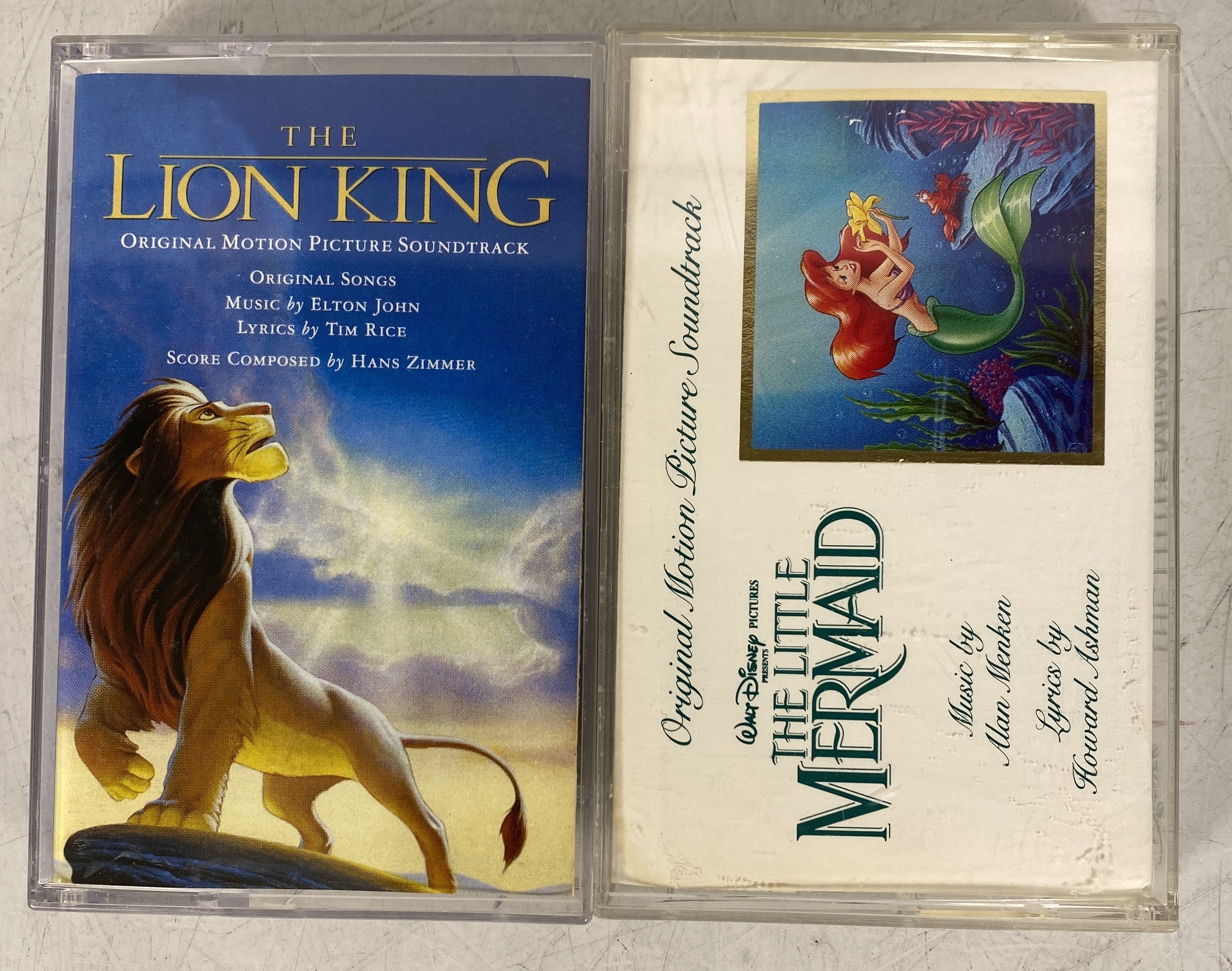 2 Disney Cassette Tape Soundtracks Lion King Little Mermaid