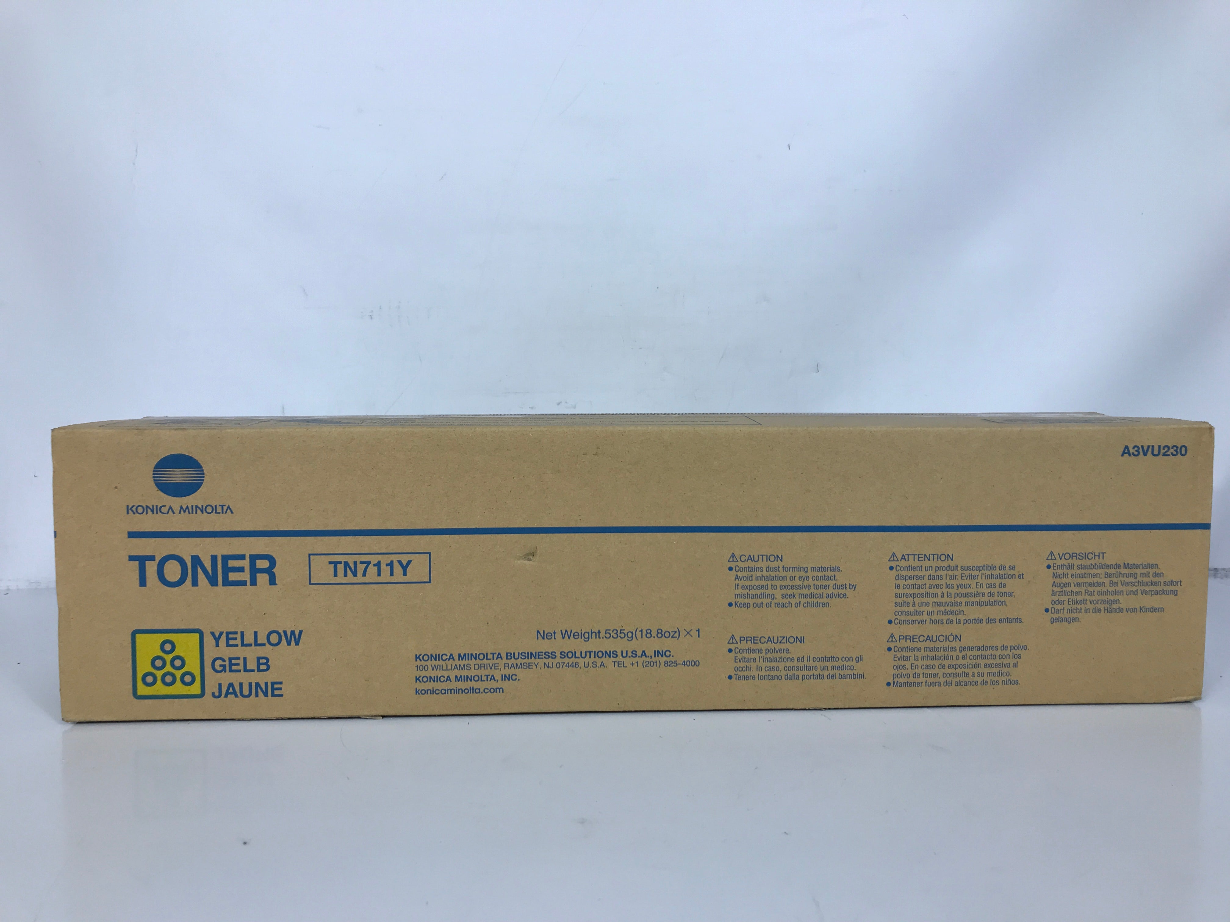 Konica Minolta TN711Y A3VU230 Yellow Toner Cartridge