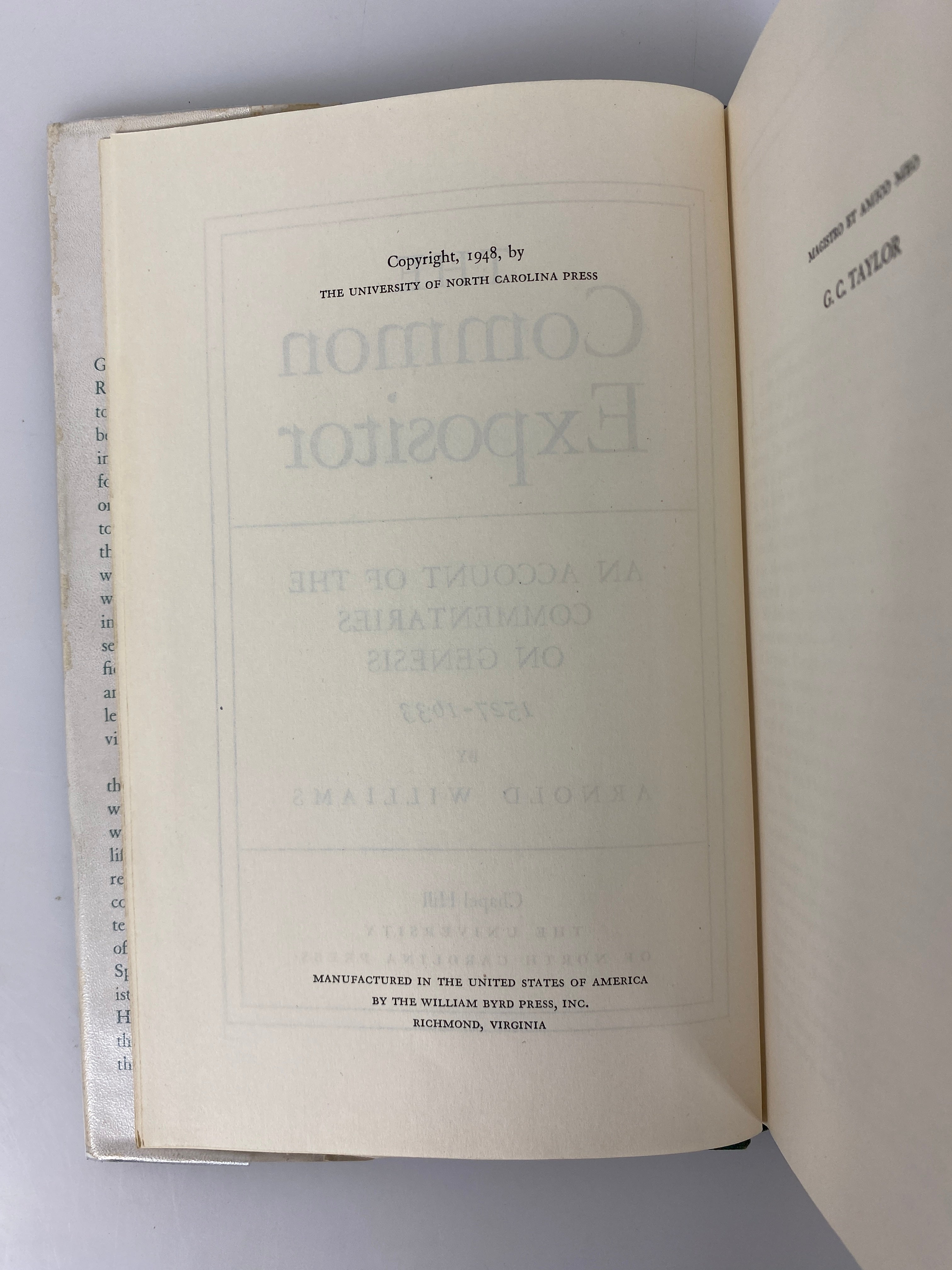 The Common Expositor by Arnold Williams 1948 First Edition Vintage HC DJ