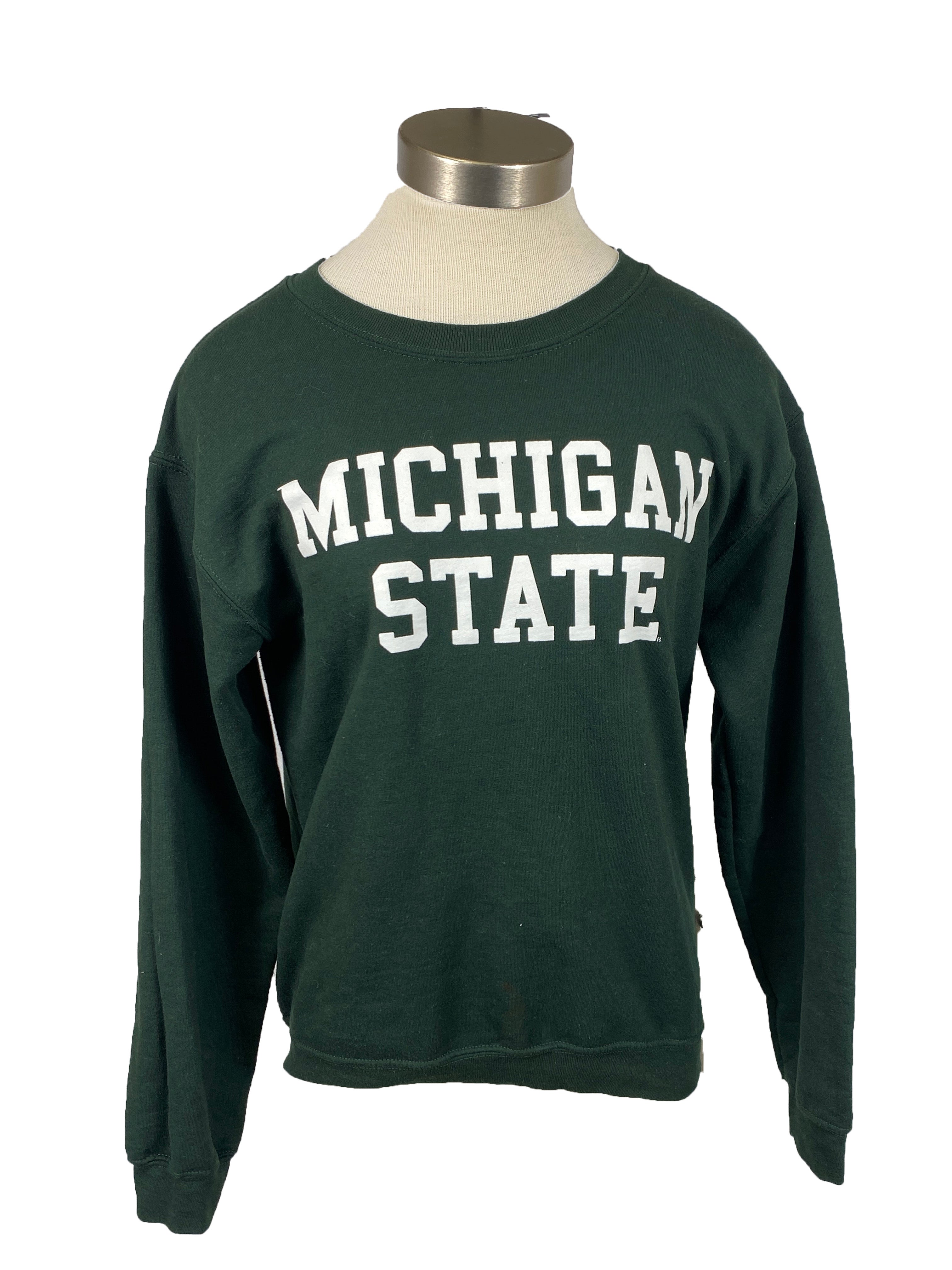 Michigan State University Green Crewneck Sweatshirt Unisex Size S