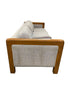 Wooden Frame Couch With Creme Upholstery