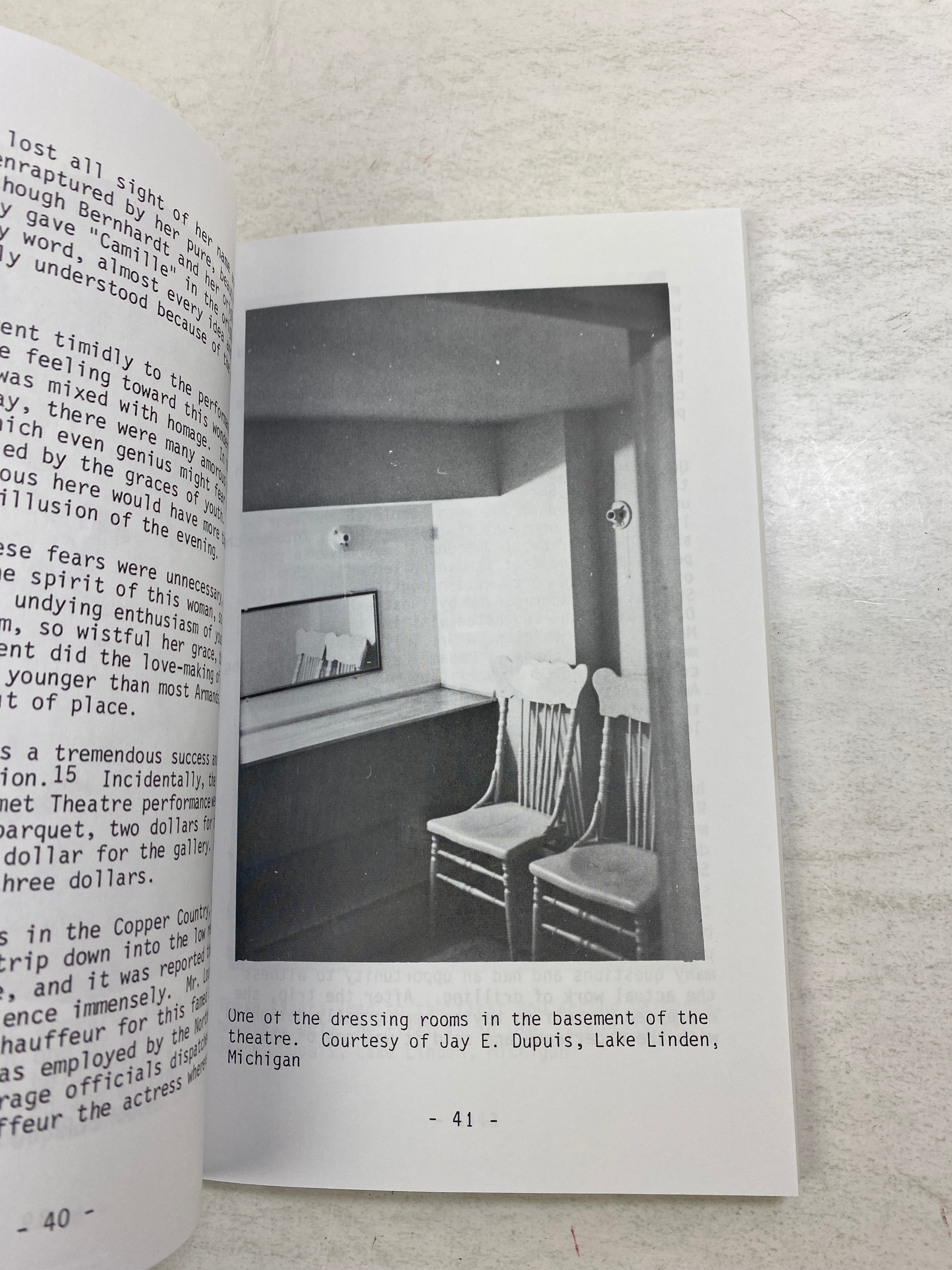 Michigan History Calumet Theatre Clarence Monette 1979 *Signed*