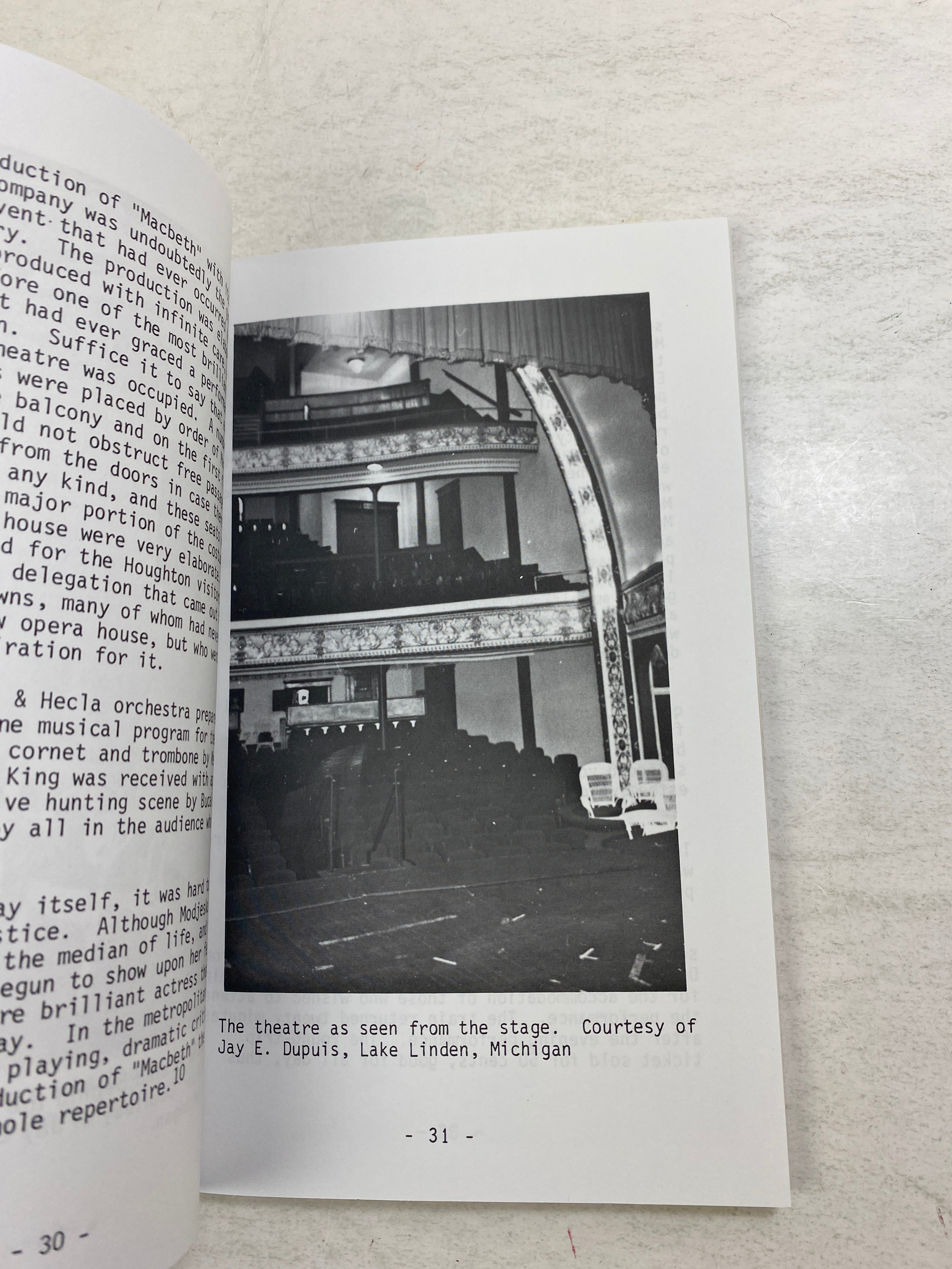Michigan History Calumet Theatre Clarence Monette 1979 *Signed*