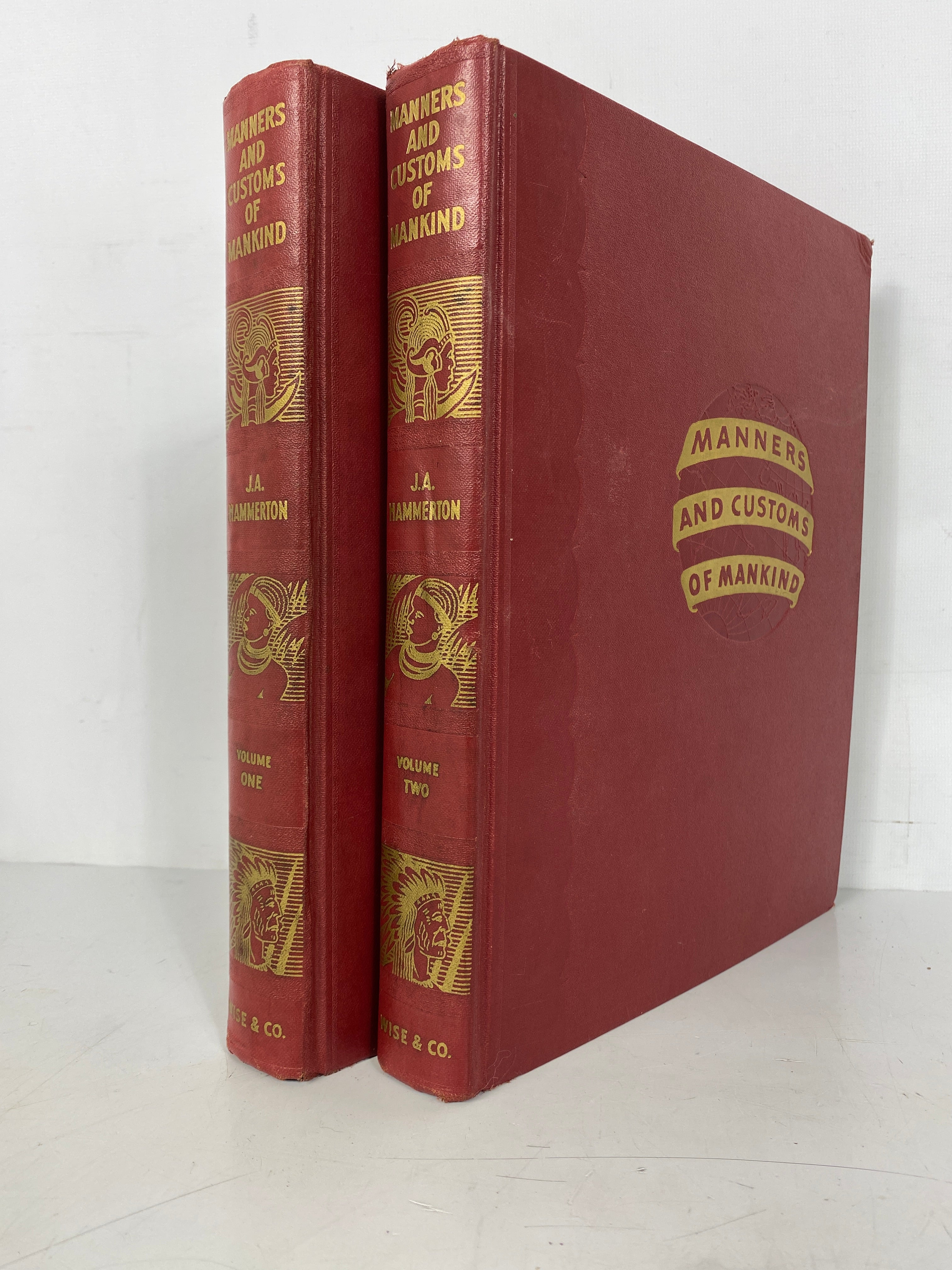 2 Vols: Manners and Customs of Mankind (1 & 2) J.A. Hammerton Vintage HC