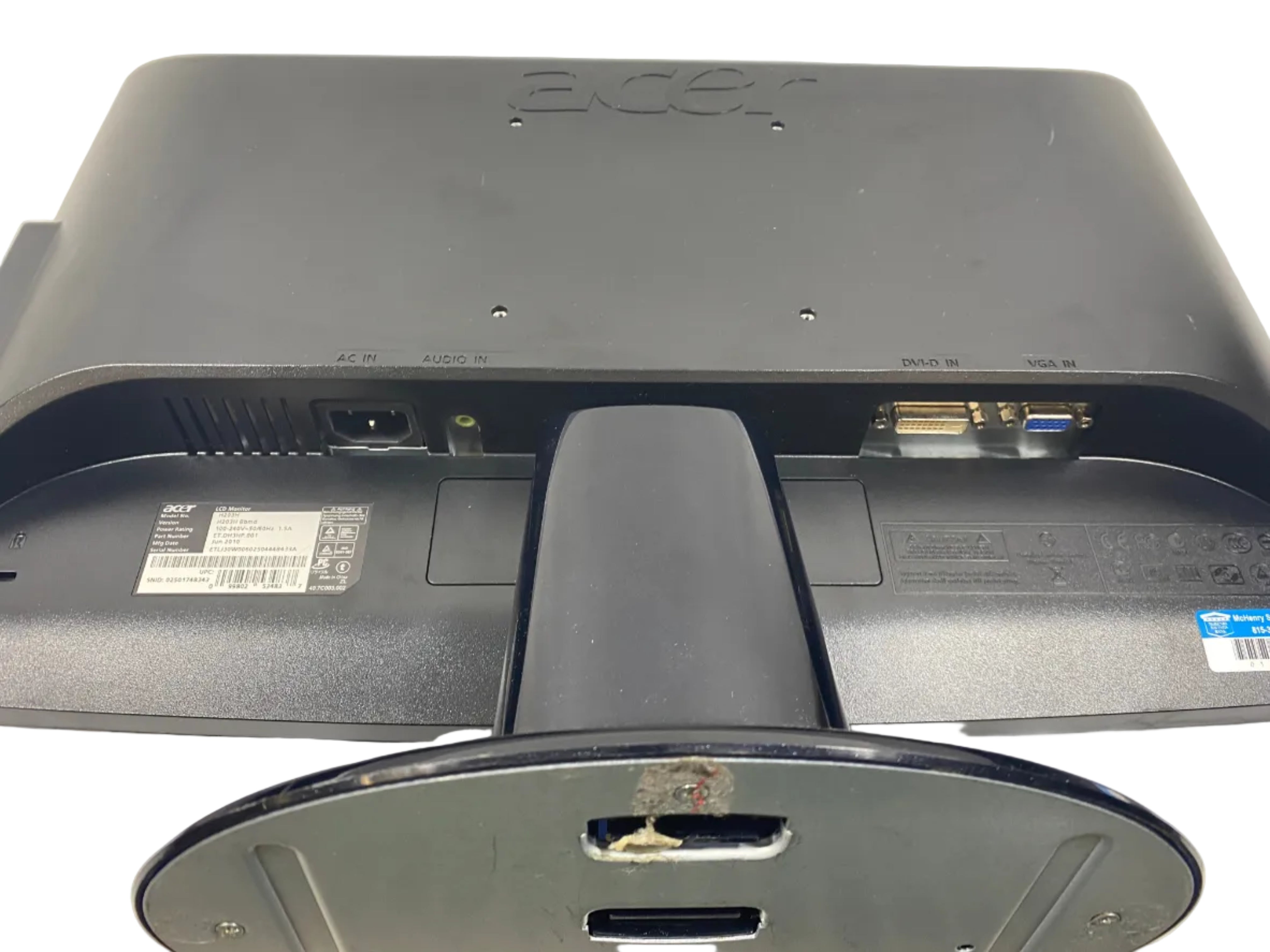 Acer H203H 20" LCD Monitor