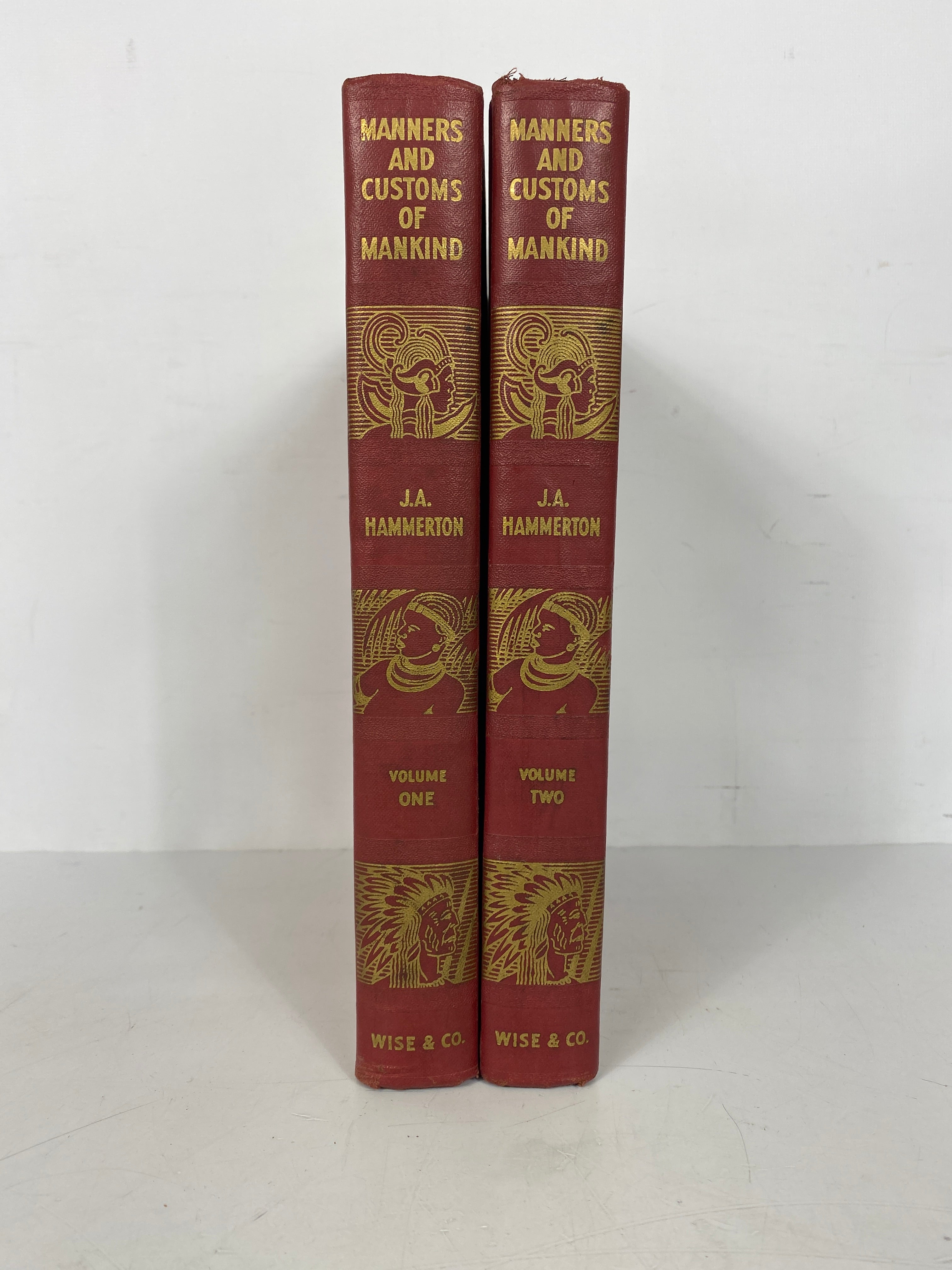 2 Vols: Manners and Customs of Mankind (1 & 2) J.A. Hammerton Vintage HC