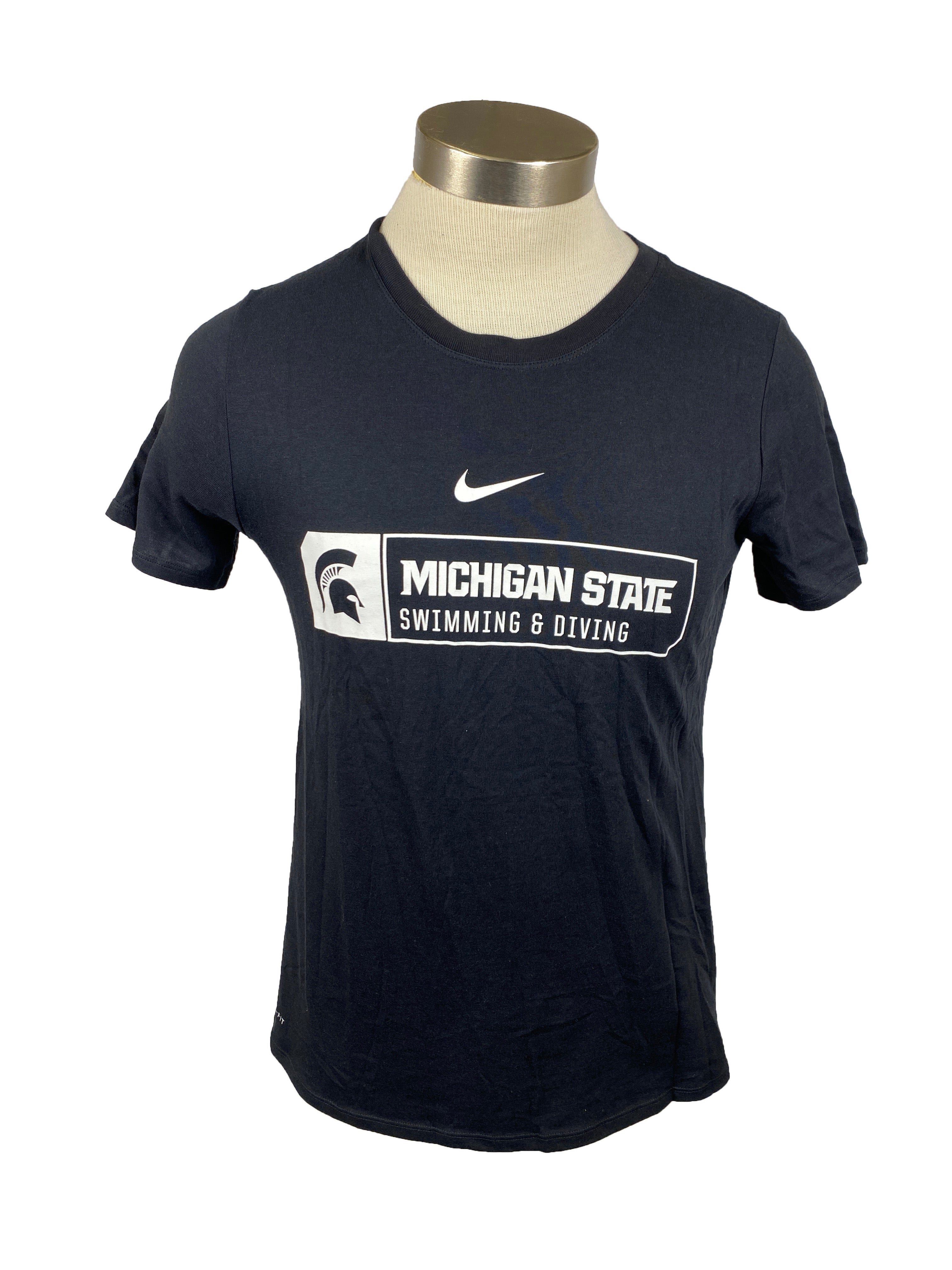 Nike Black MSU Swimming and Diving T-Shirt Unisex M