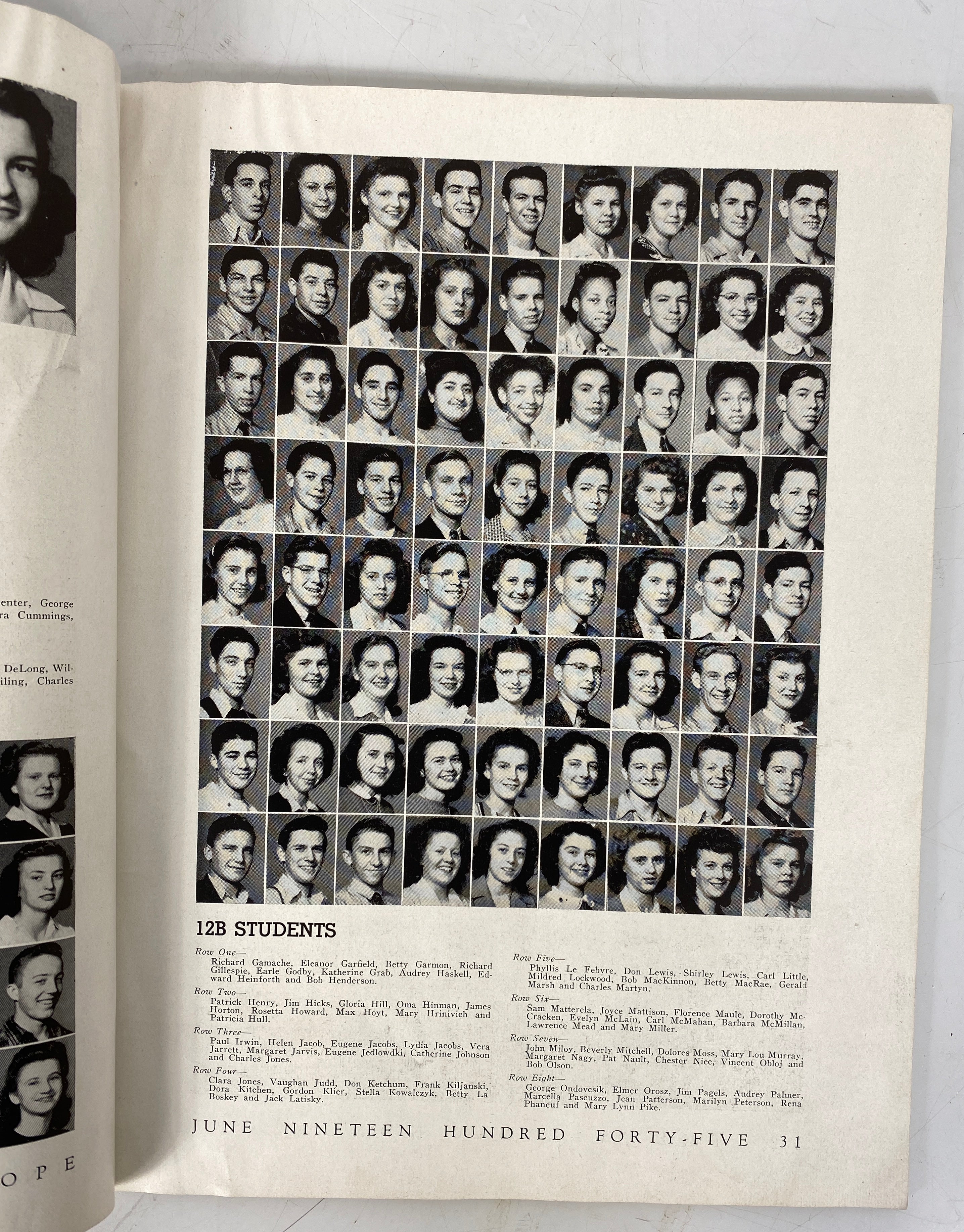 1945 Northern High School Yearbook Flint Michigan SC