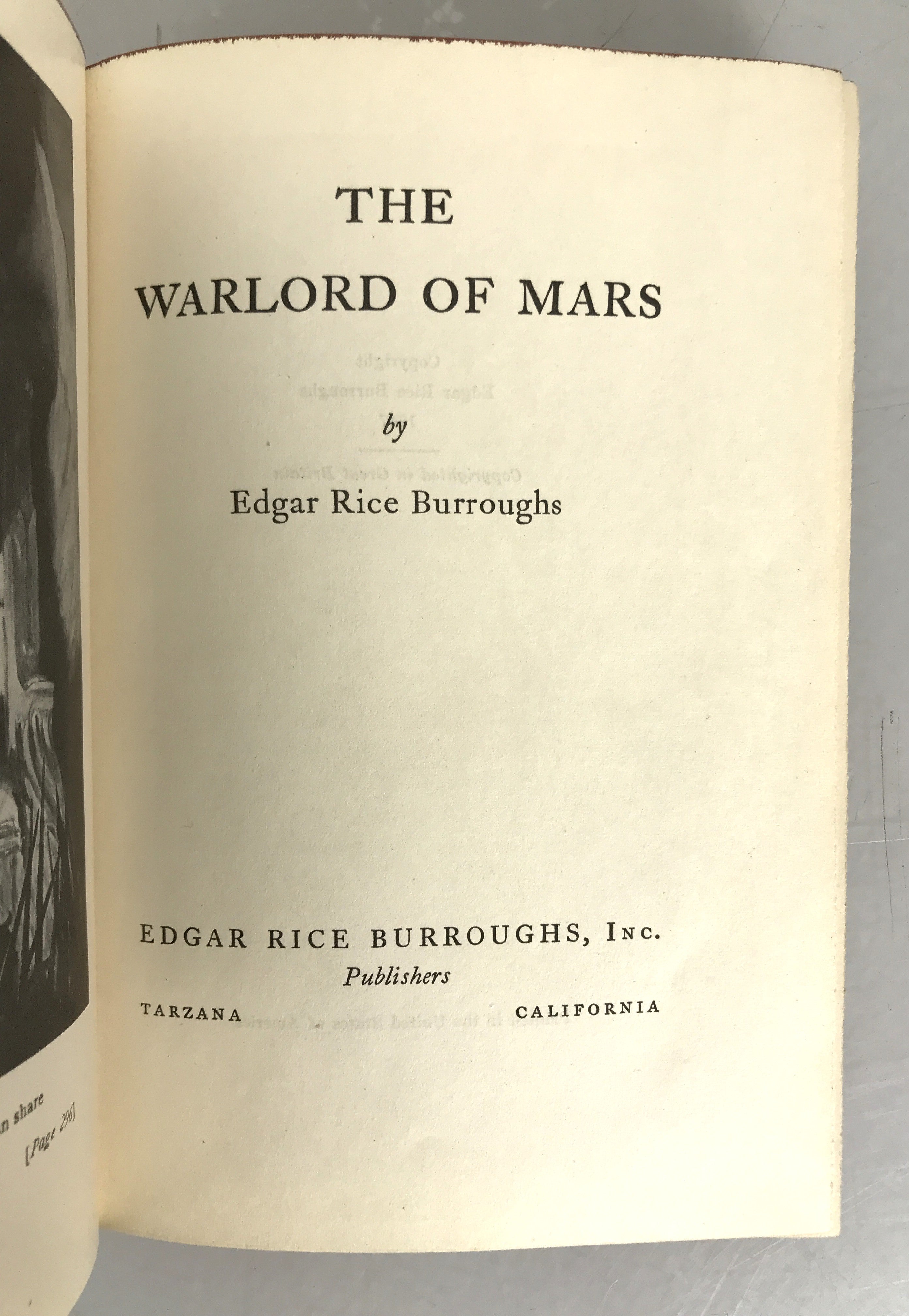 Lot of 4 Edgar Rice Burroughs Mars Series Books: The Gods of Mars, The Chessmen of Mars, A Princess of Mars, and The Warlord of Mars 1918-1947 HC