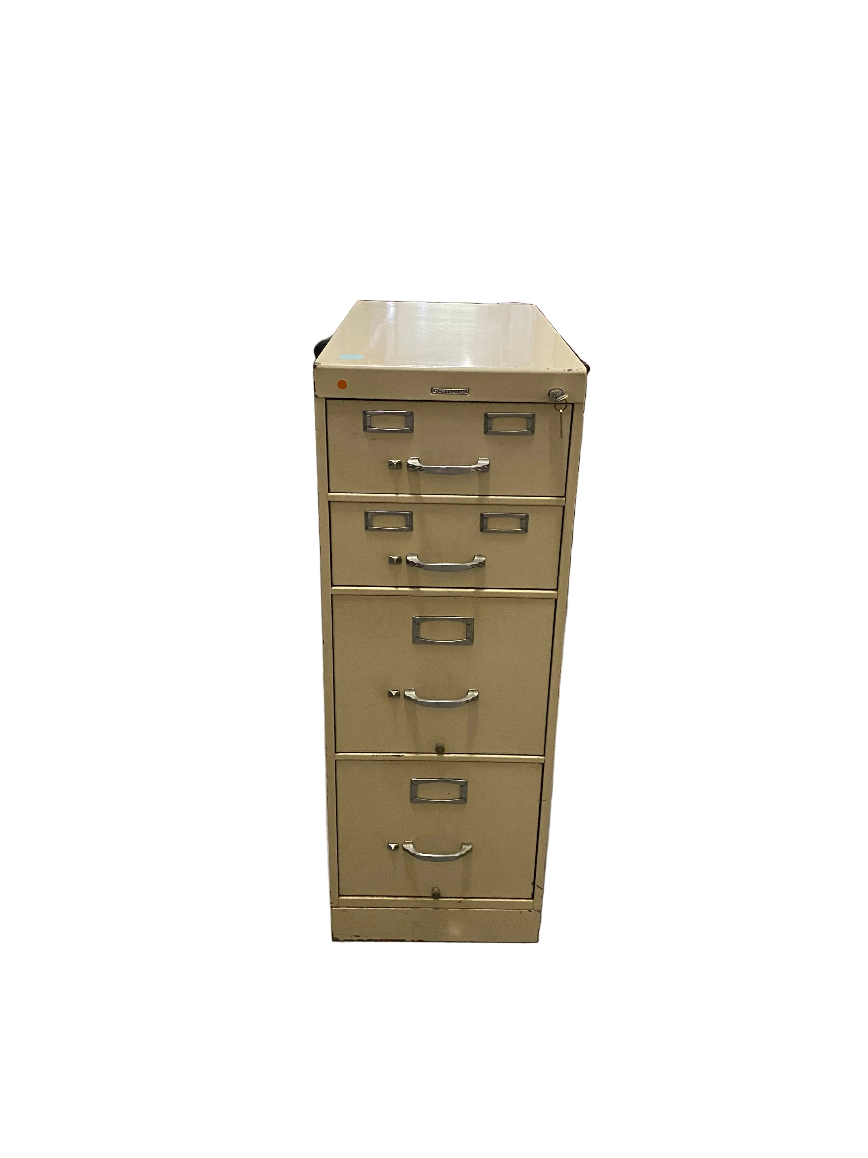 Steelcase Tan 4 Drawer File Cabinet *Key Included*