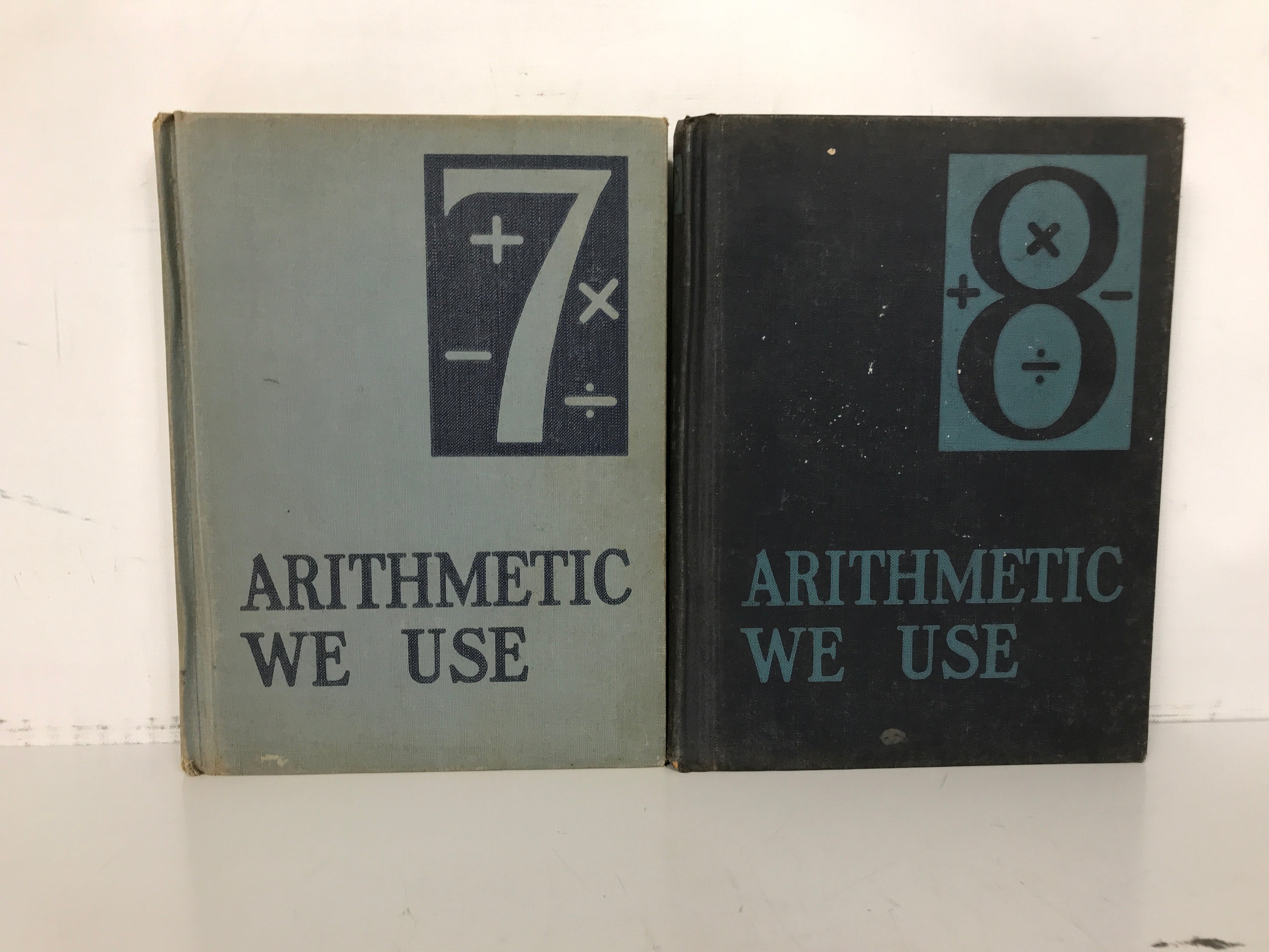 Lot of 2: Arithmetic We Use Grade 7 & Grade 8 1948 Vintage HC