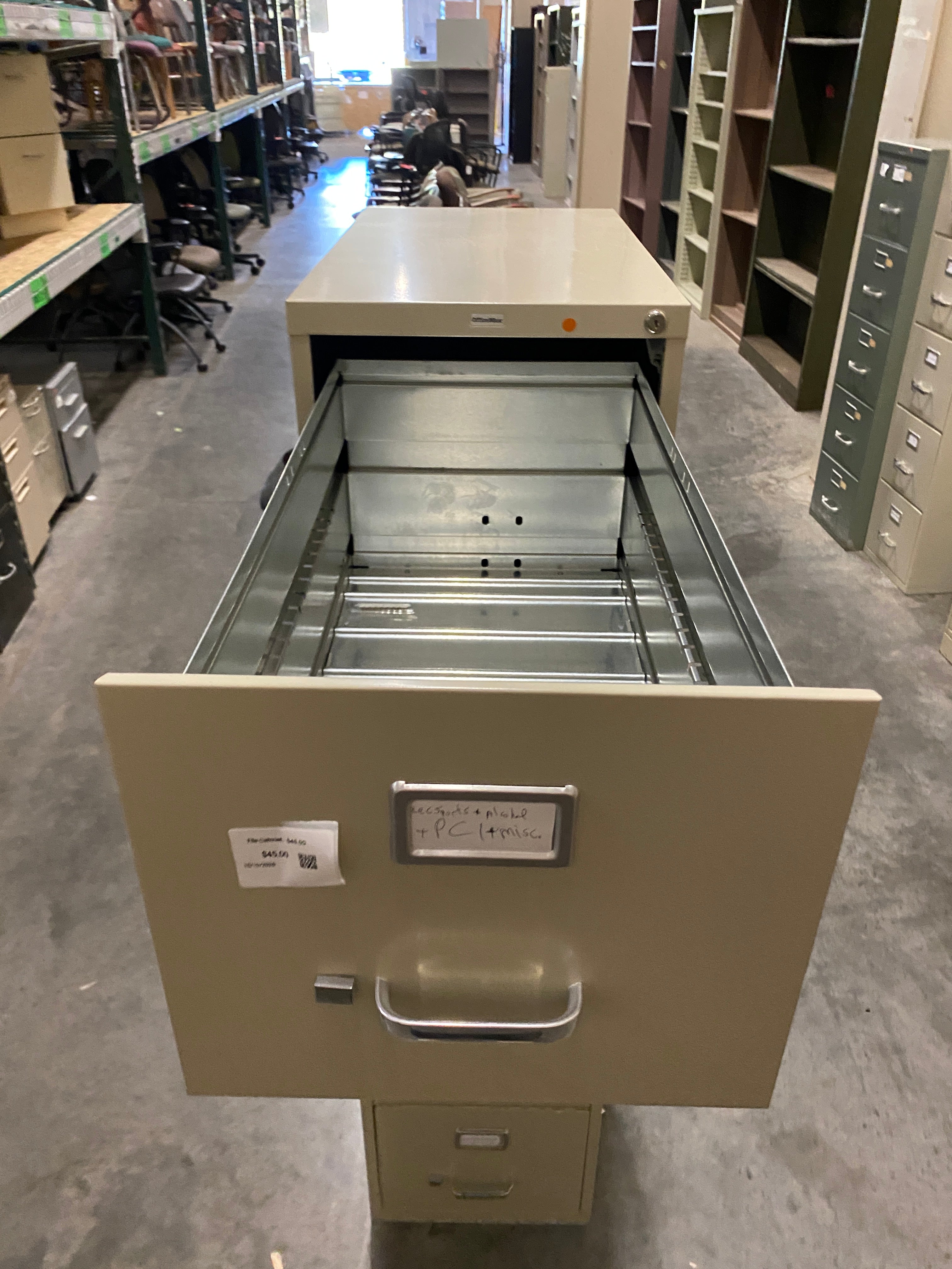 OfficeMax Tan 5 Drawer File Cabinet