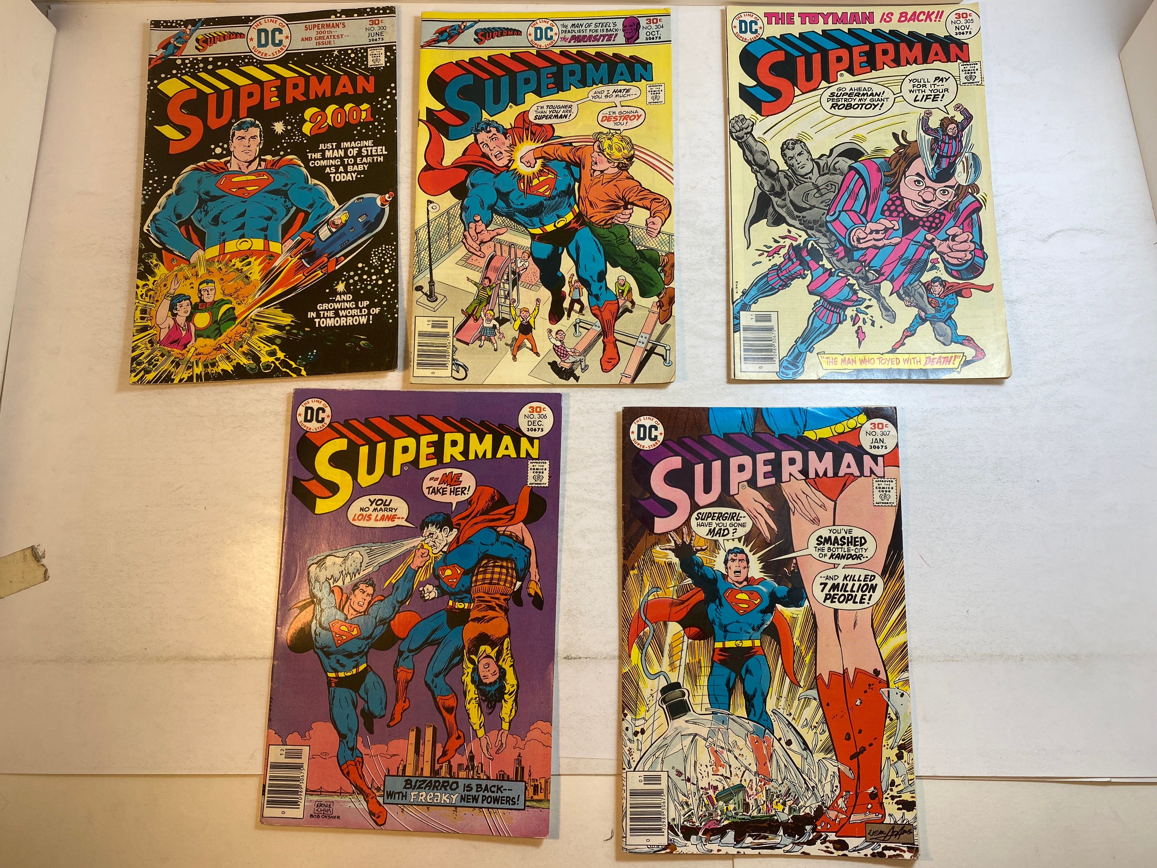 Lot of 11 Superman DC Comics 1976-1979