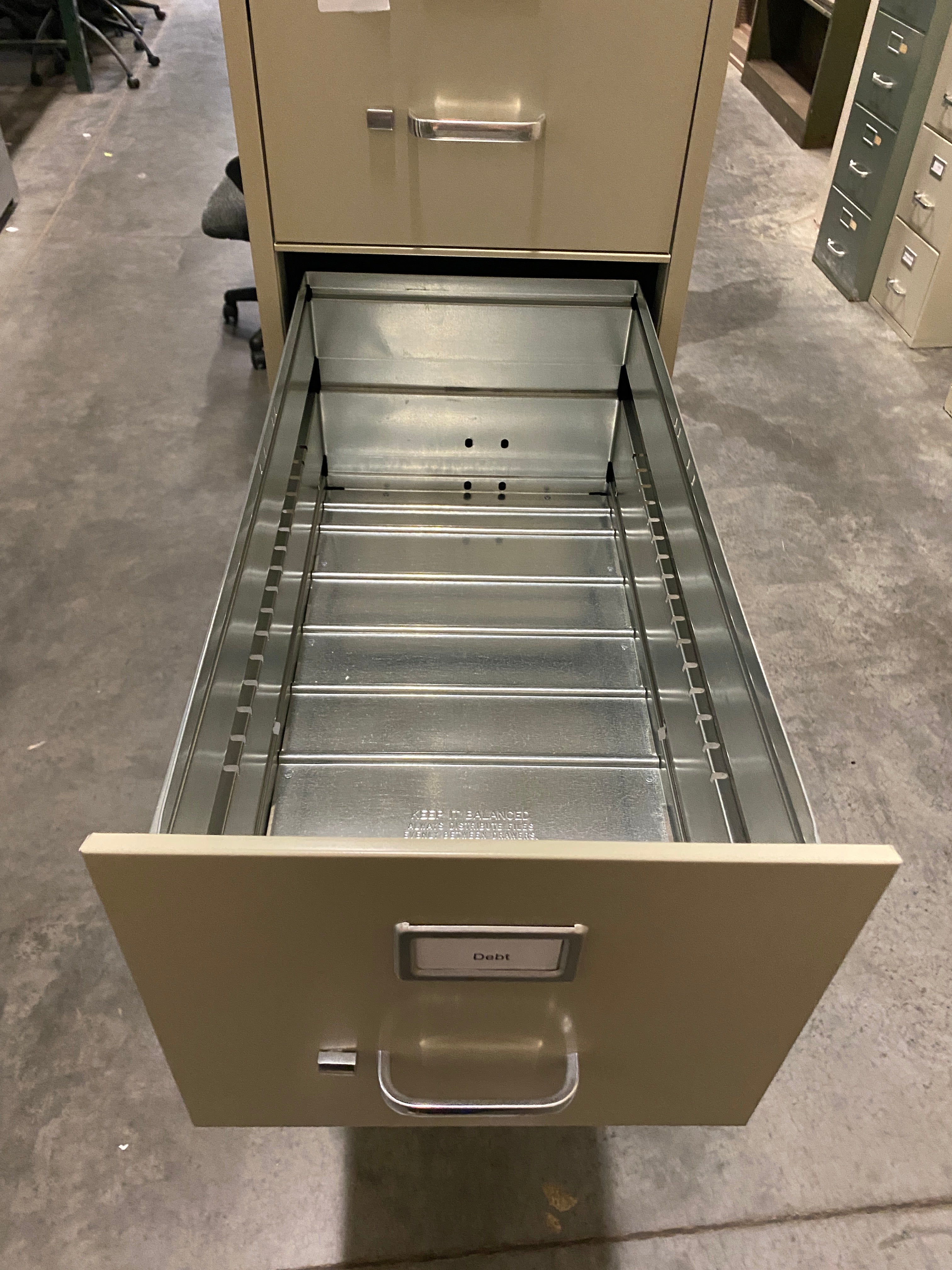 OfficeMax Tan 5 Drawer File Cabinet