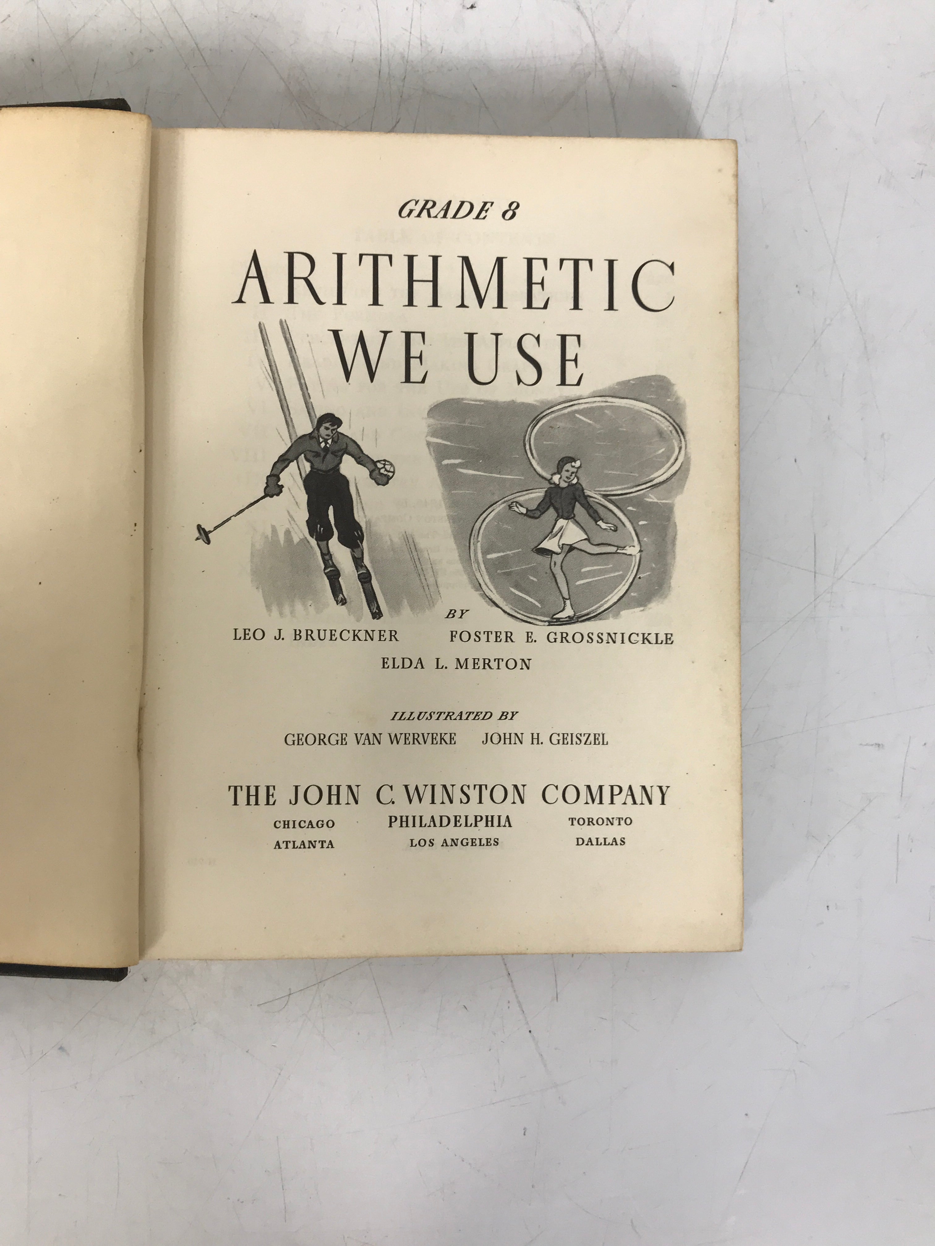 Lot of 2: Arithmetic We Use Grade 7 & Grade 8 1948 Vintage HC