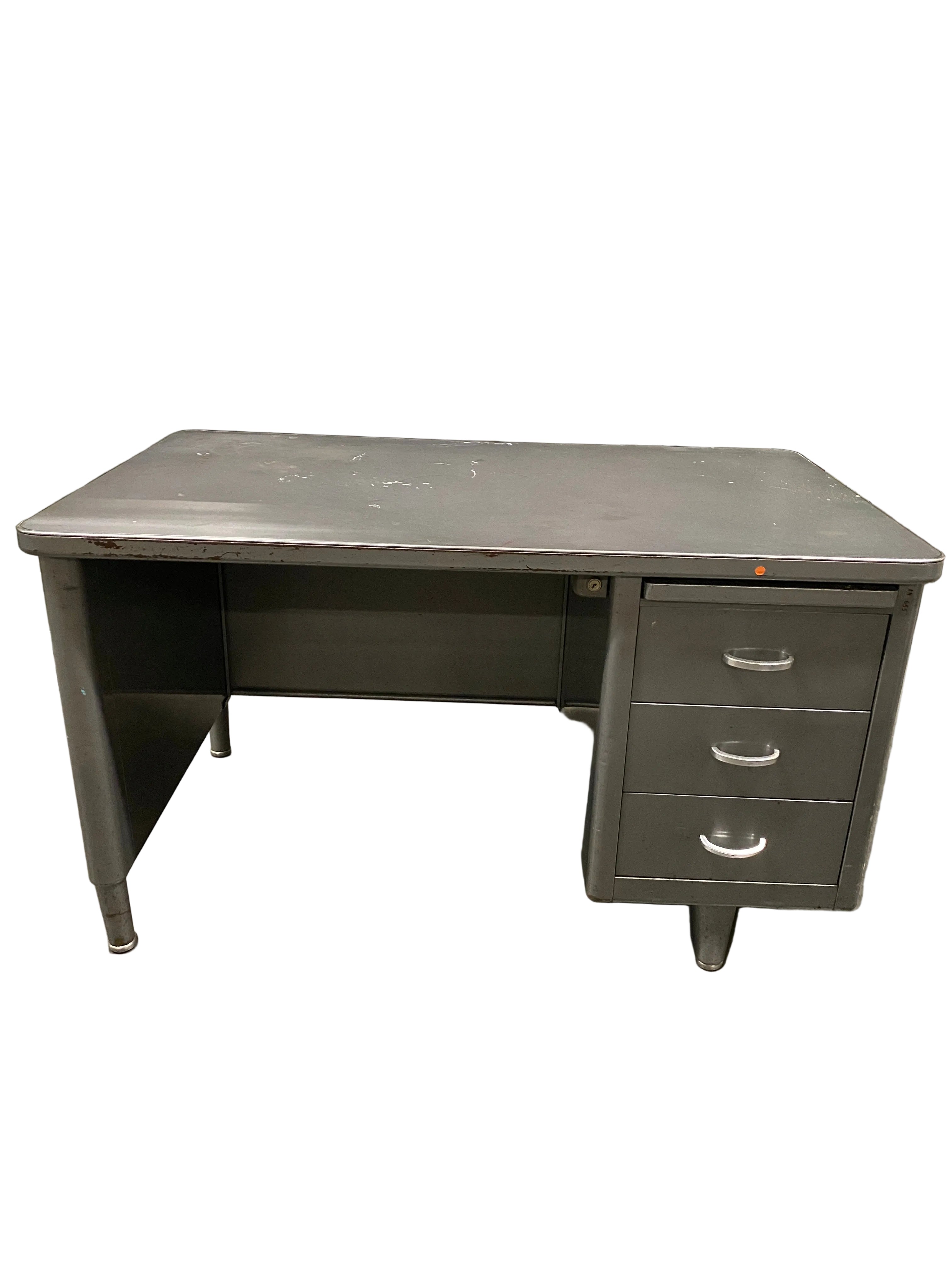 Steelcase Grey Metal Desk