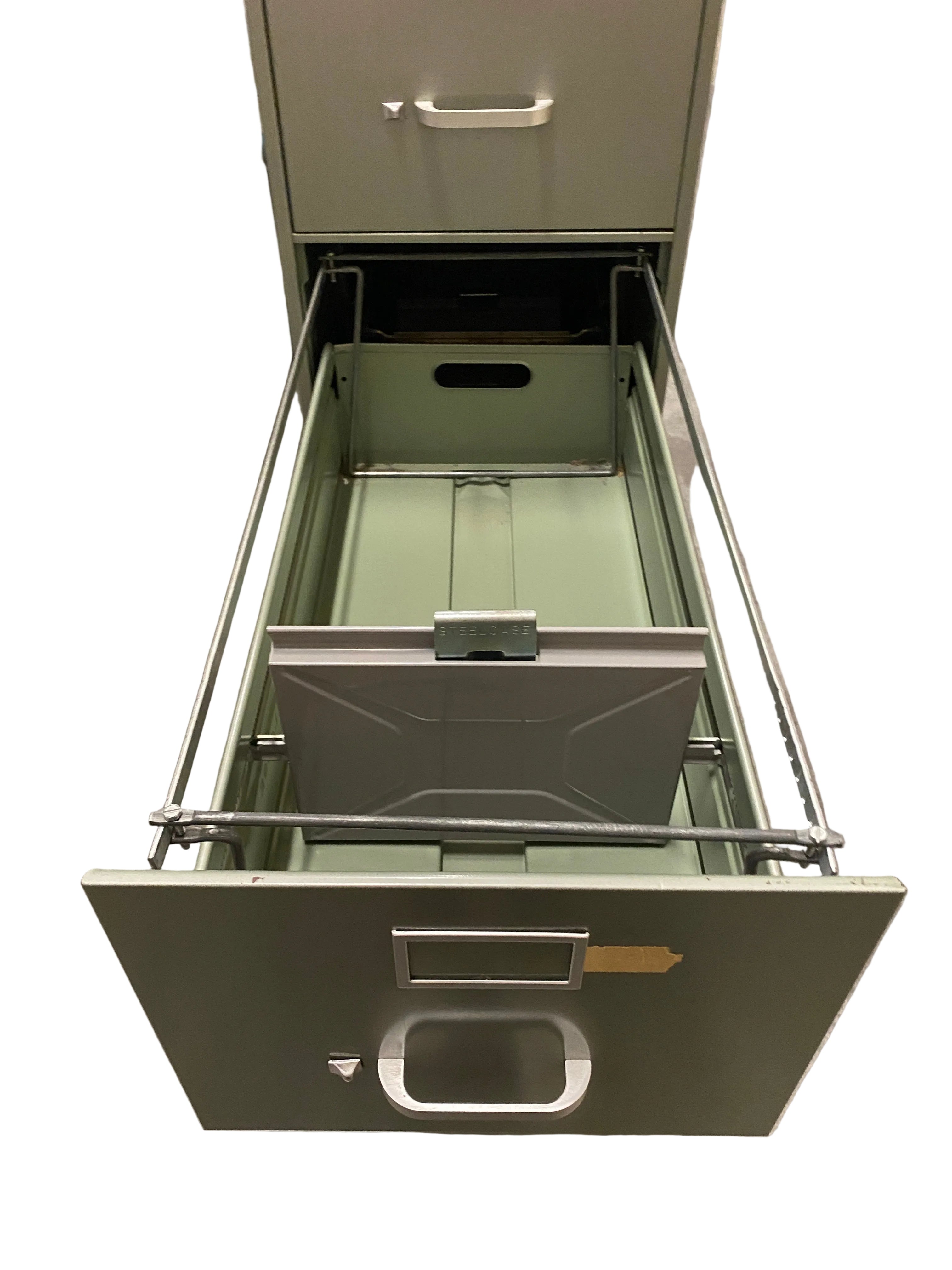 Steelcase Green 5 Drawer File Cabinet