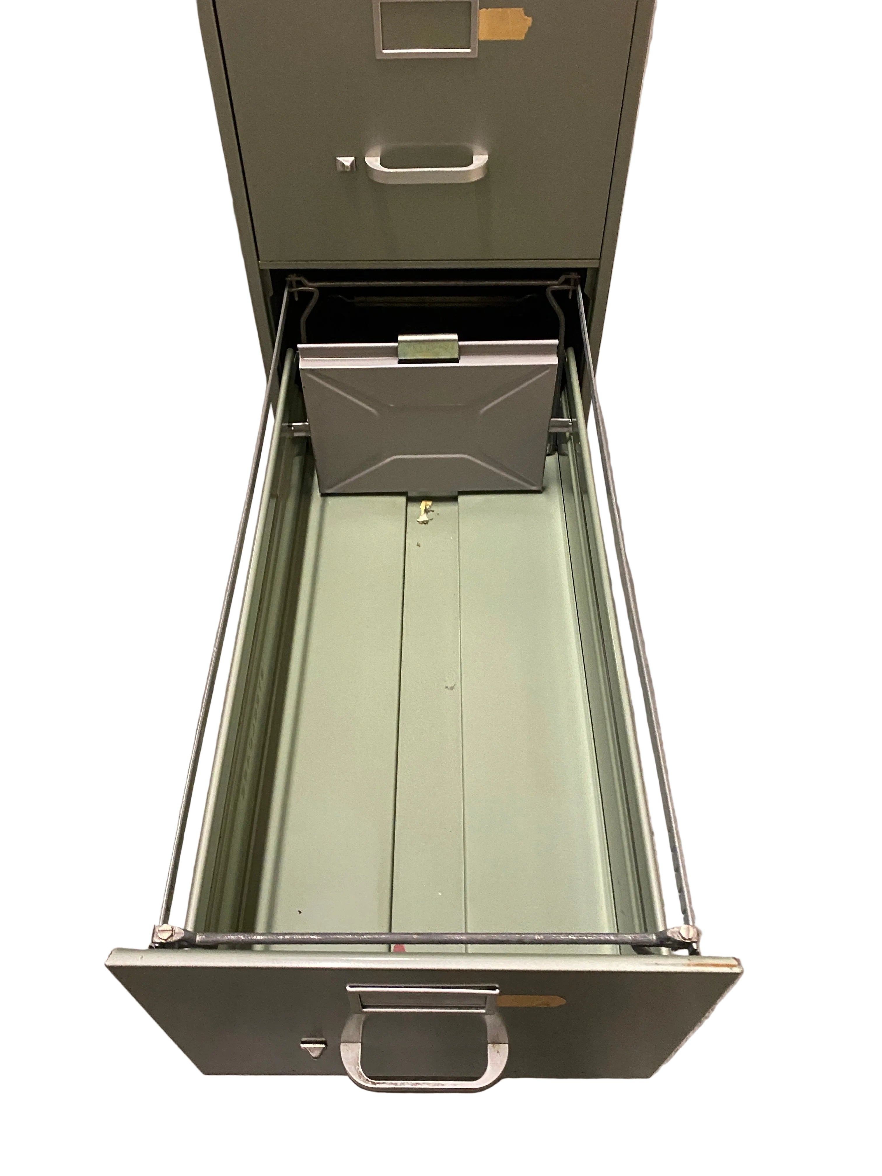 Steelcase Green 5 Drawer File Cabinet