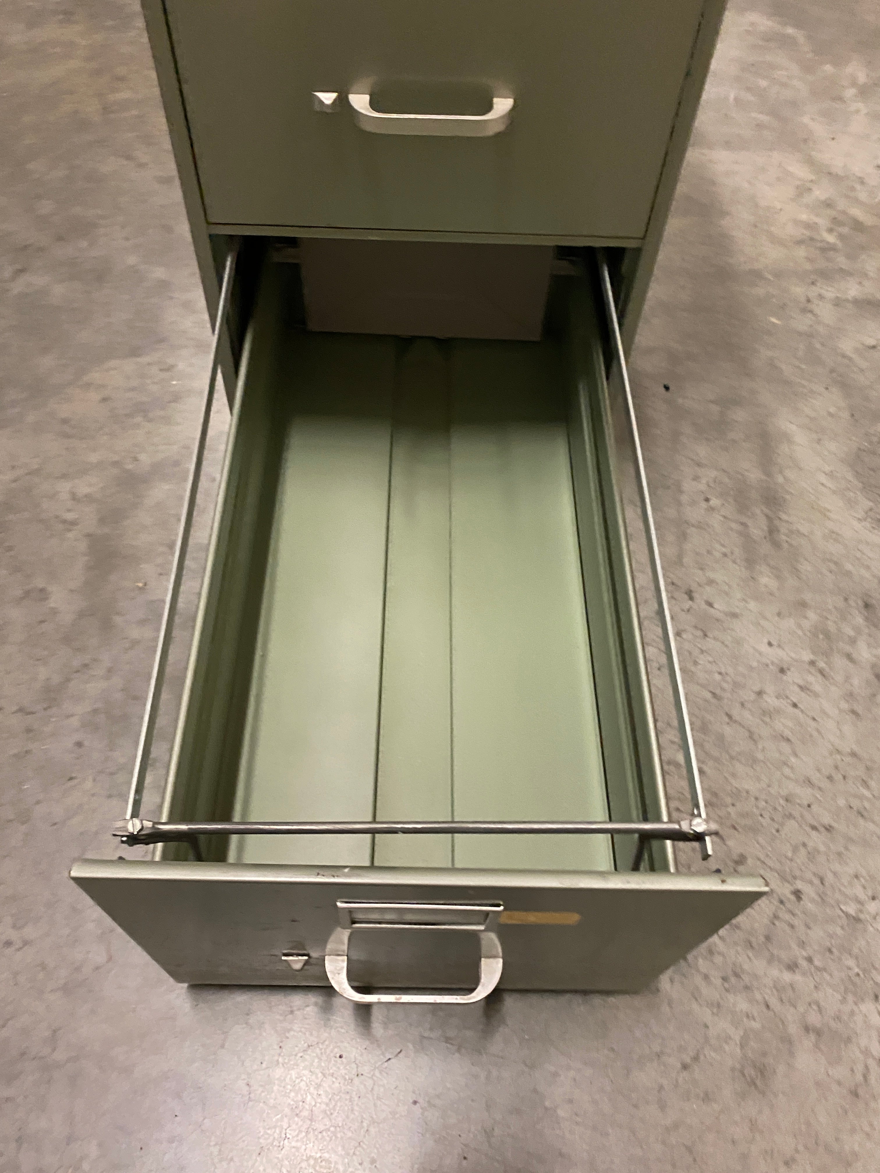 Steelcase Green 5 Drawer File Cabinet