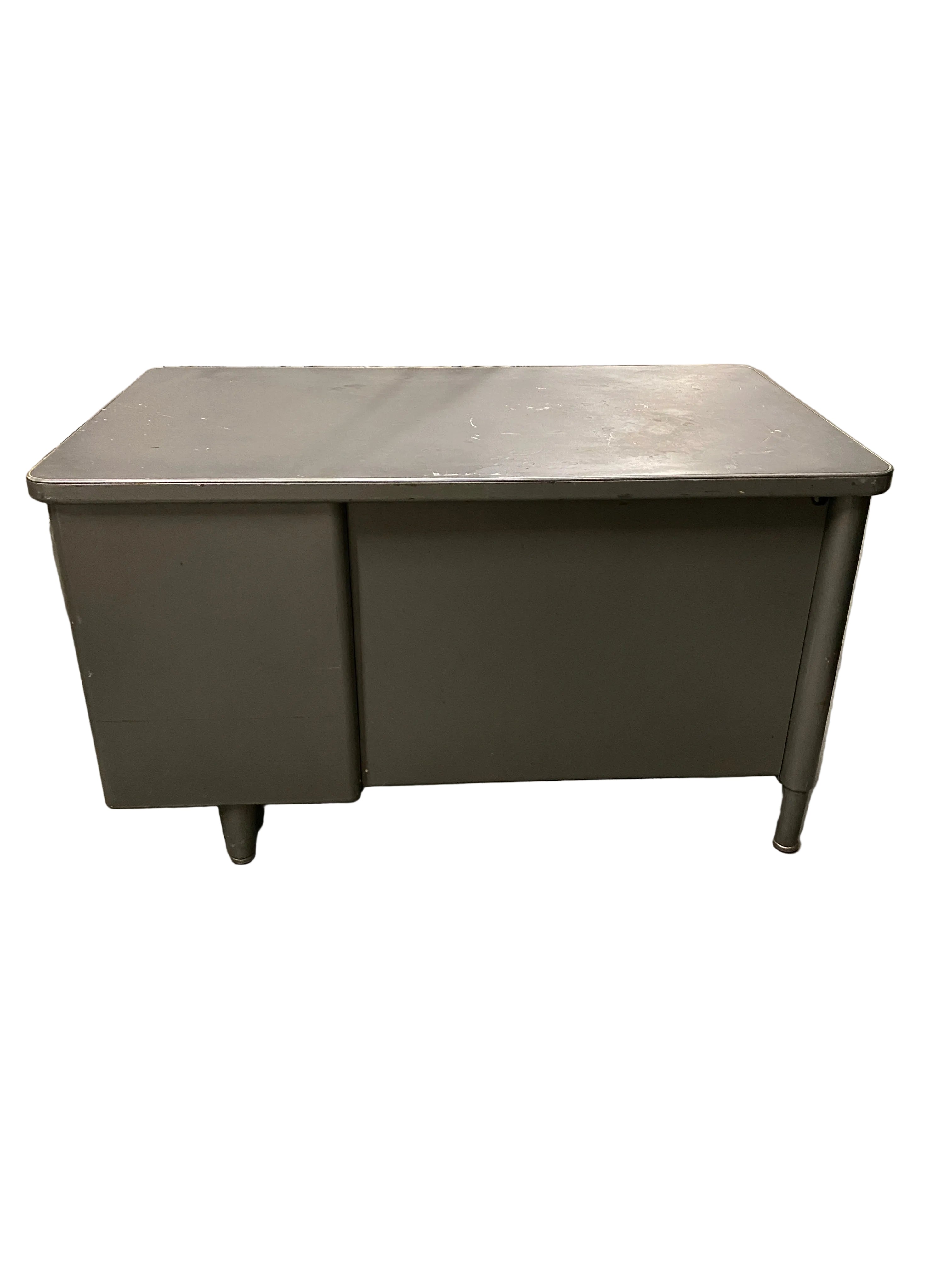 Steelcase Grey Metal Desk