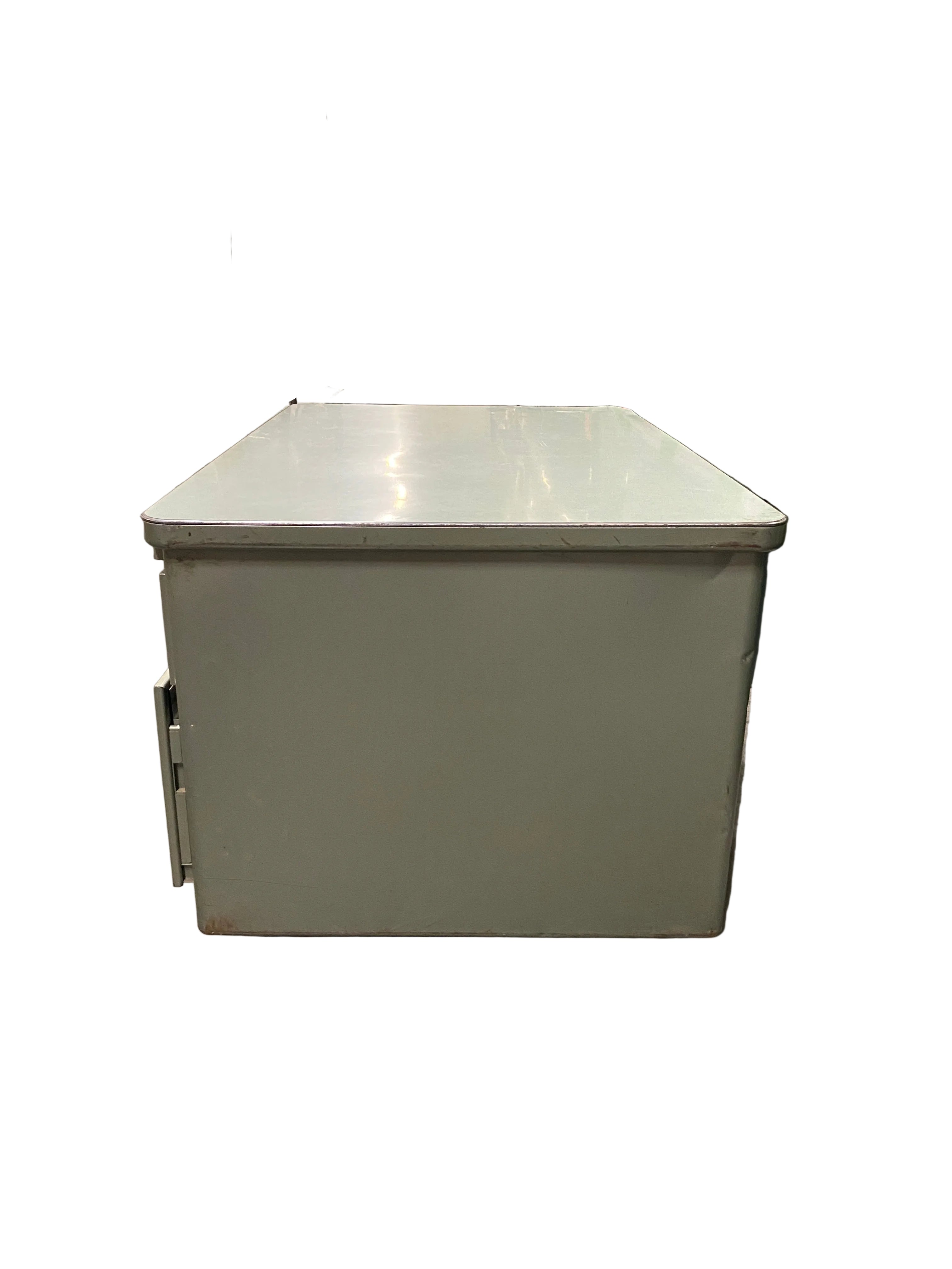 Steelcase Seafoam Green Metal Desk