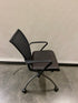Haworth Black #052704 Leather Upholstered Rolling Chair