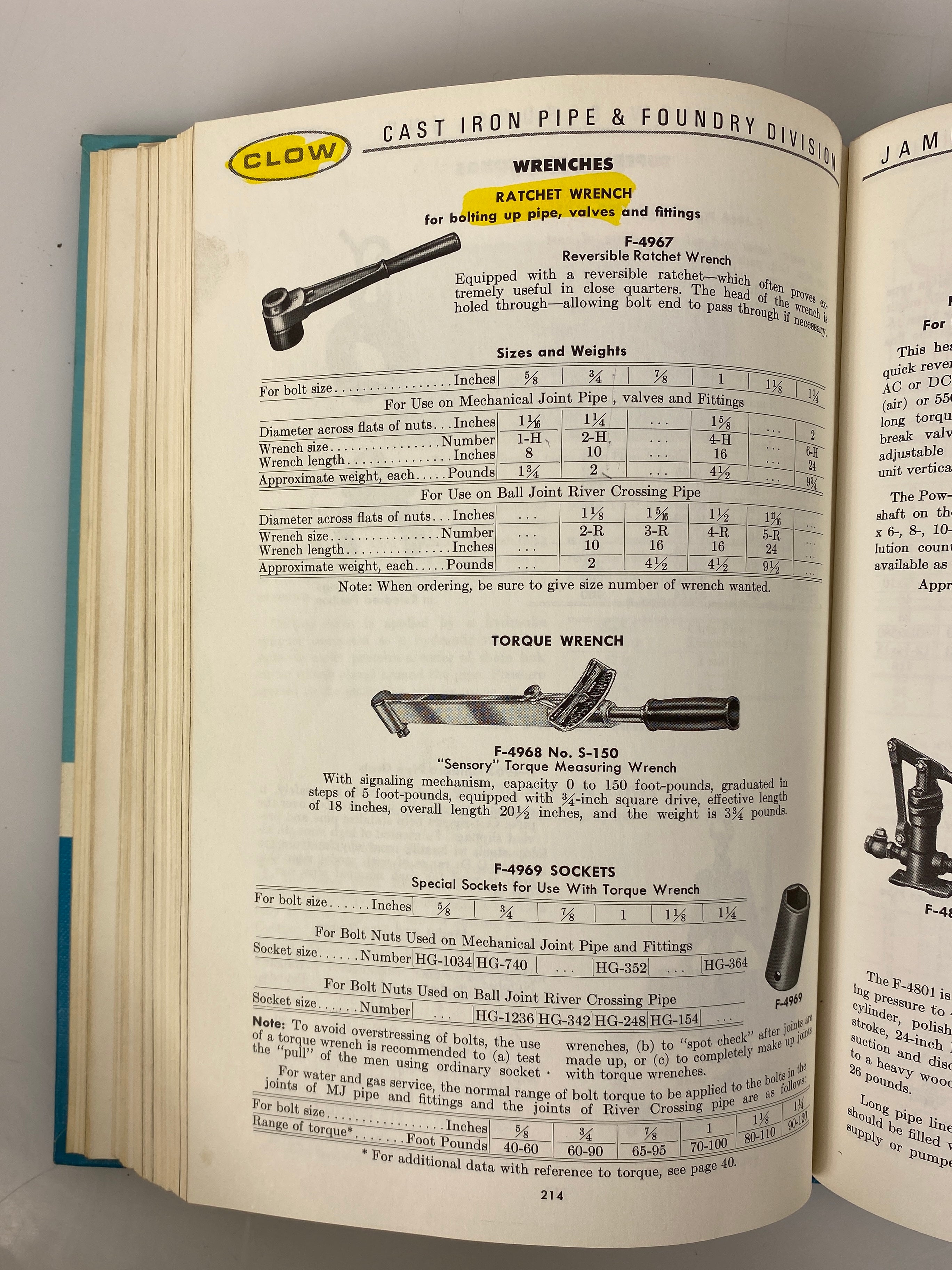 Pipe Economy James B. Clow & Sons 1967 Vintage HC Catalog & Reference Book