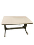 Gray Adjustable Height Table with Surge Protector