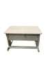 Gray Adjustable Height Table with Surge Protector