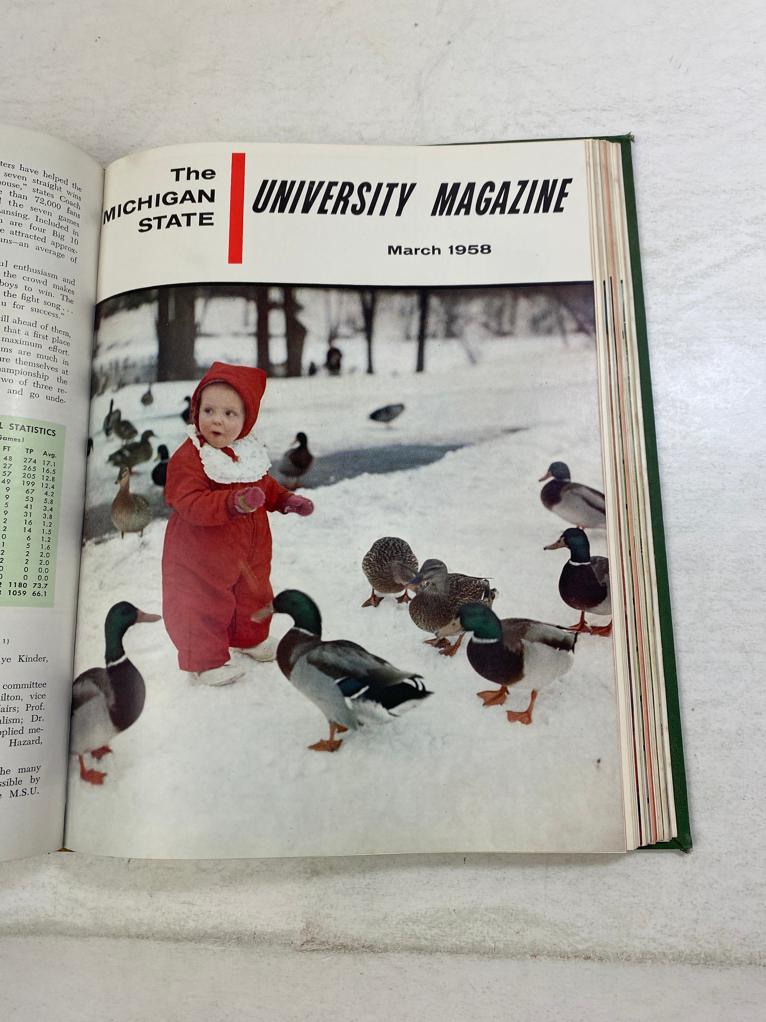 Lot of 10 MSU University Magazine Bound 1957-1958