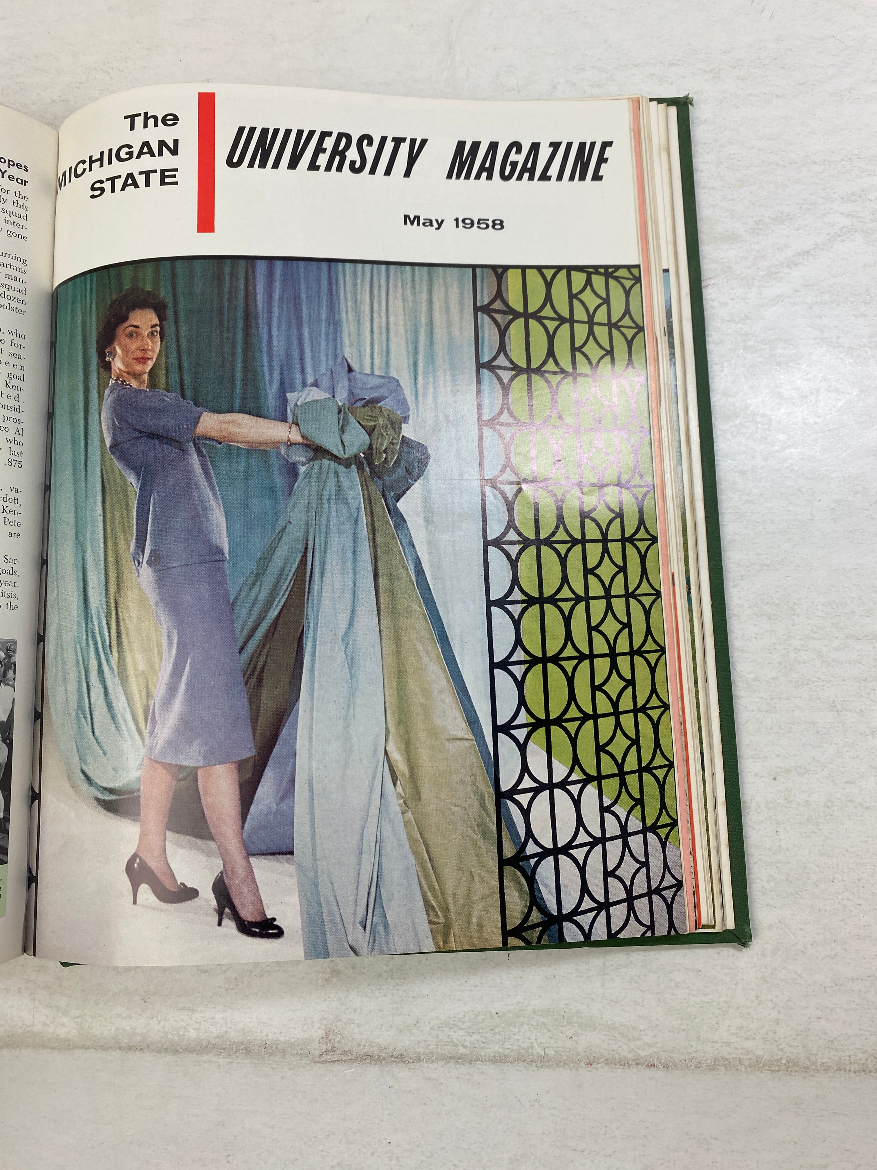 Lot of 10 MSU University Magazine Bound 1957-1958
