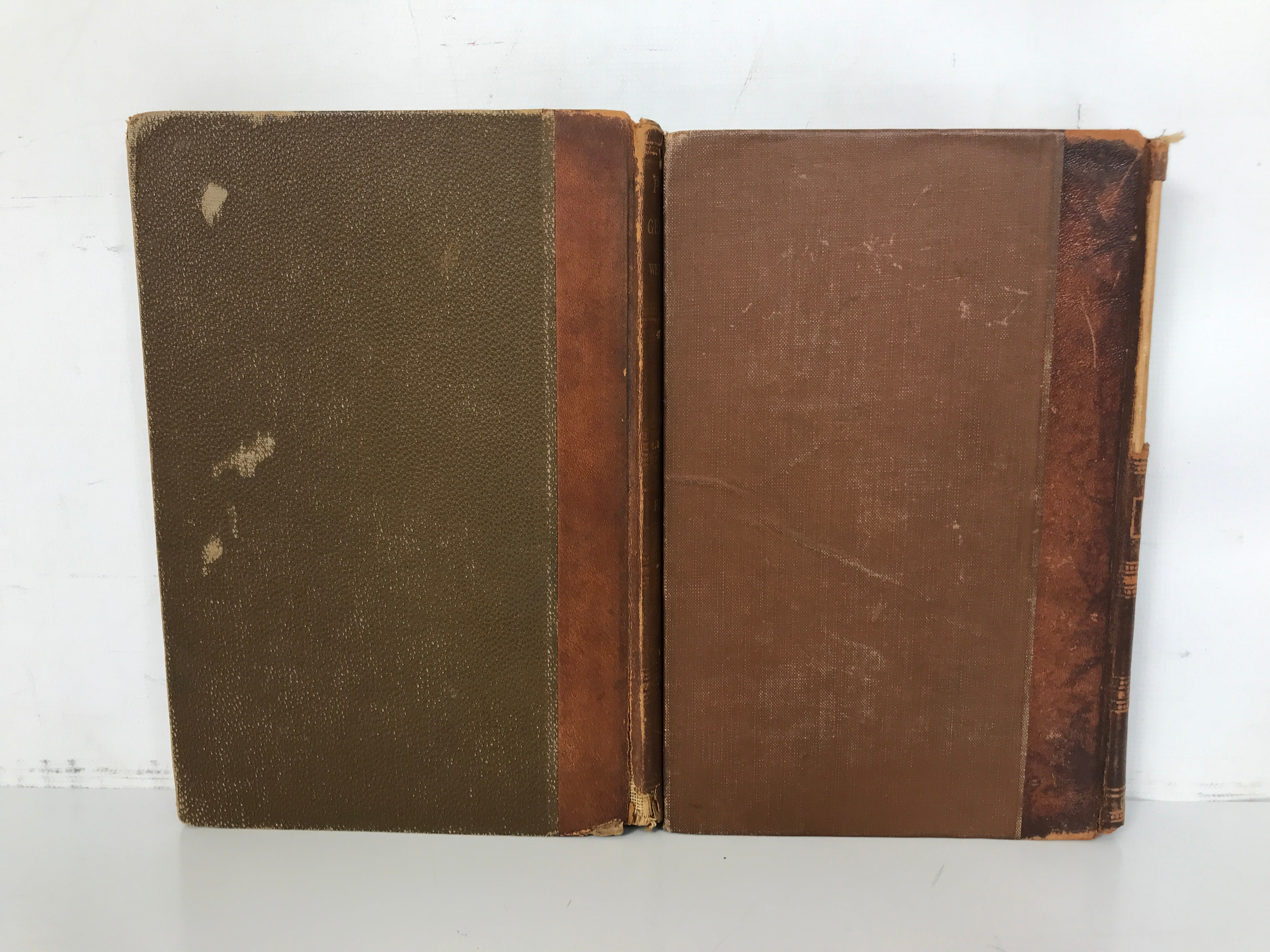 2 Antique Plane Geometry (1 Teacher's Ed) by Wentworth 1899 HC