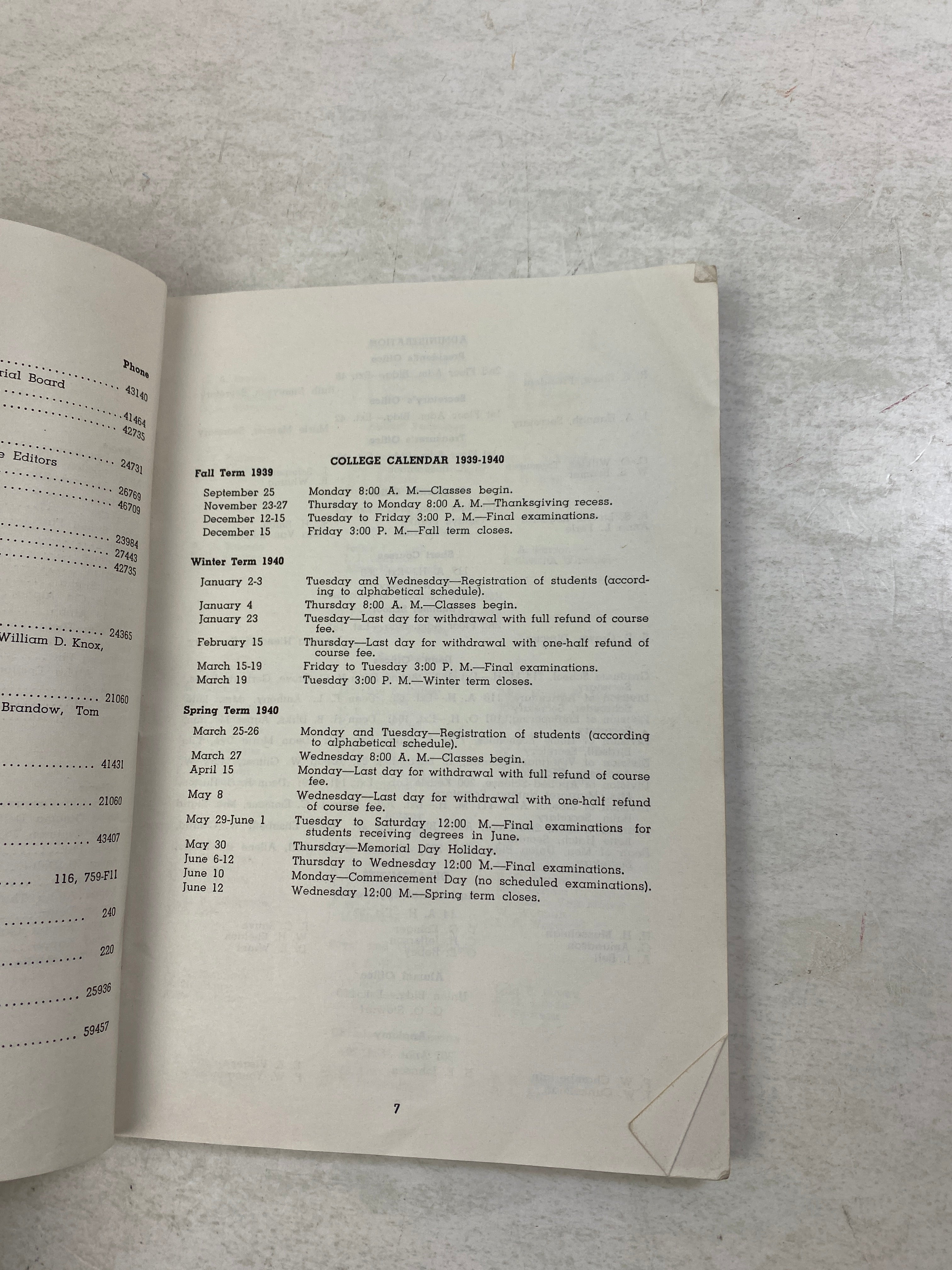 Lot of 2 Vintage MSU Student Directories 1939, 1947