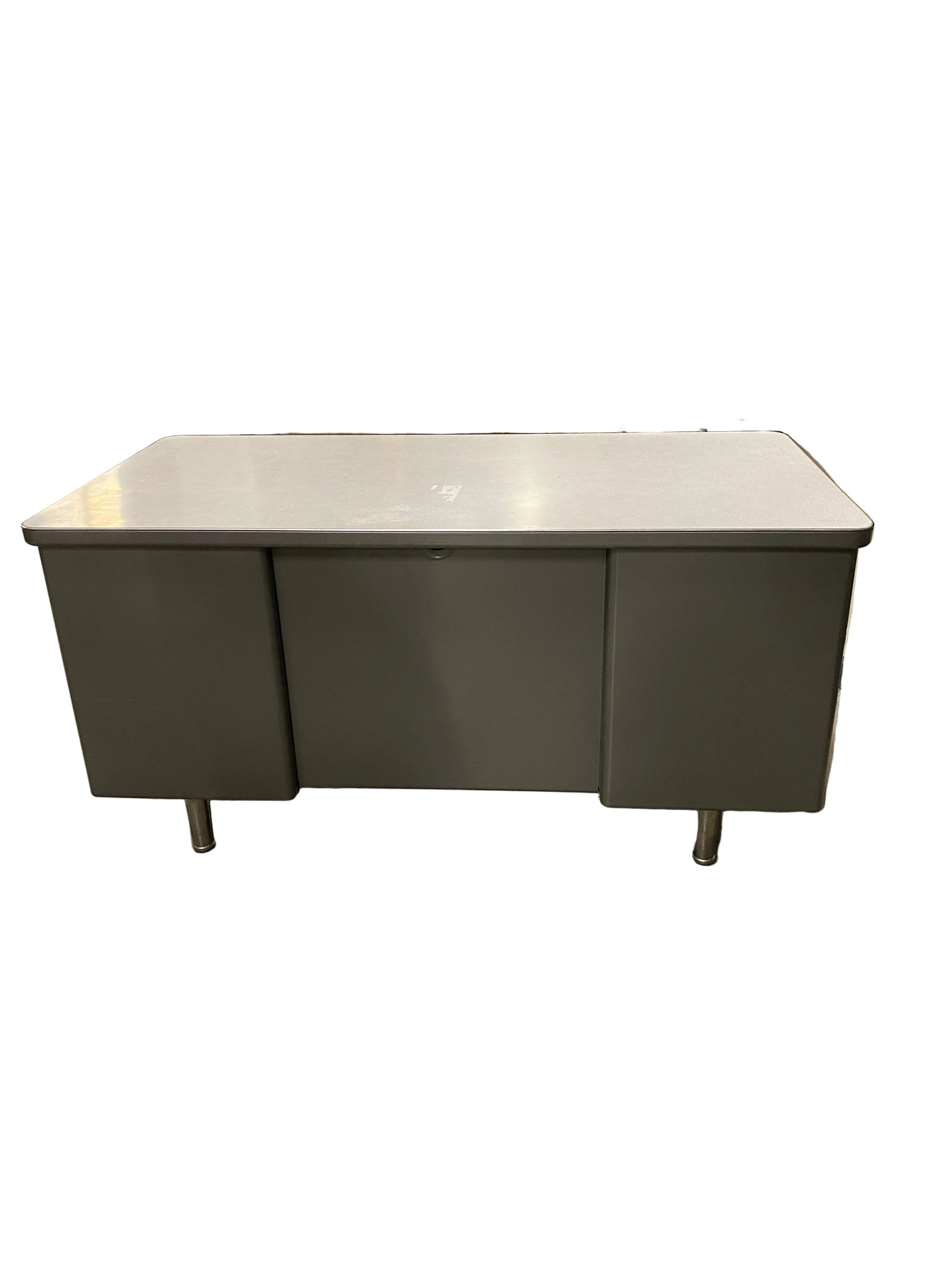 Steelcase Grey Metal Executive Desk