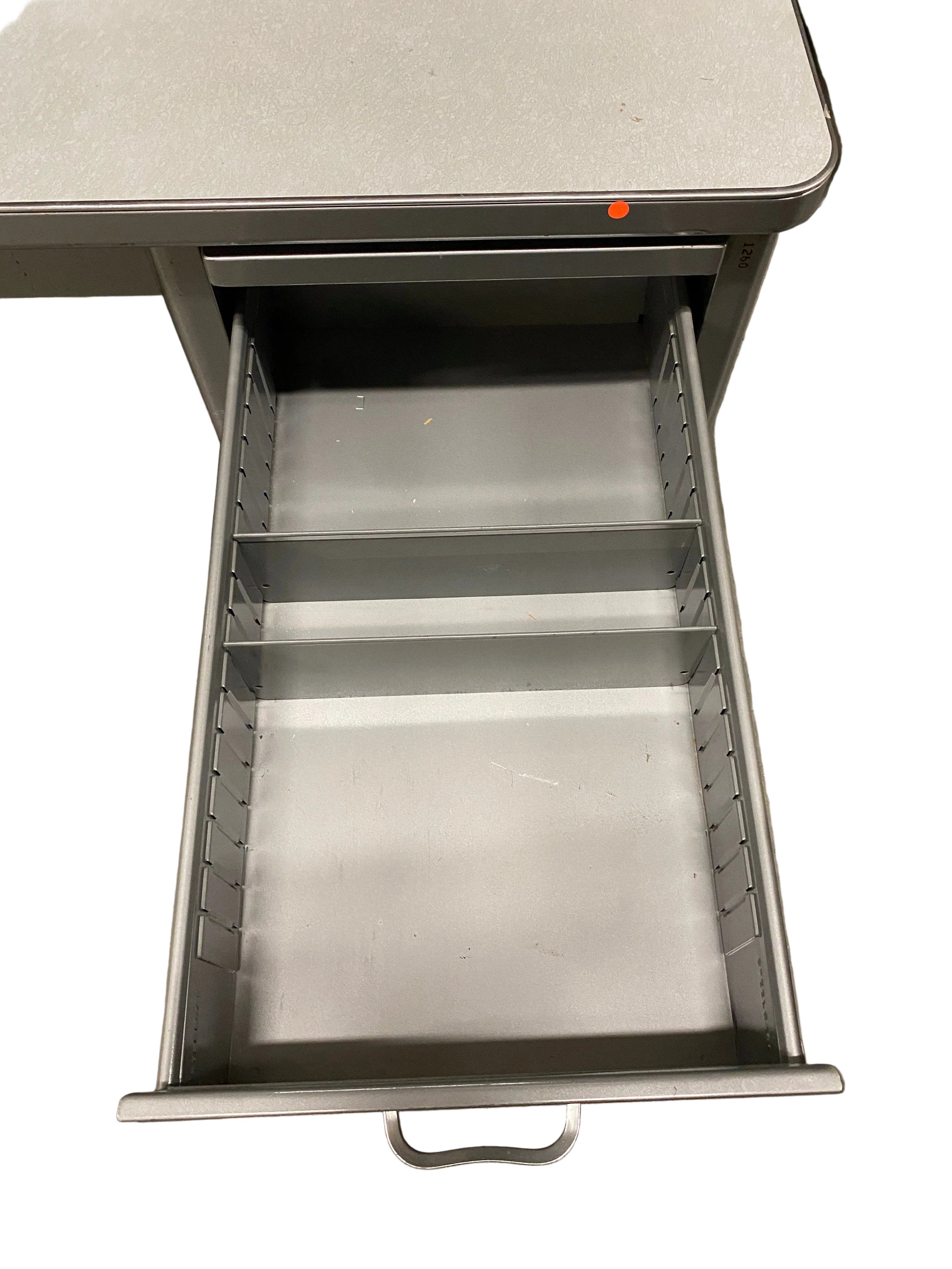 Steelcase Grey Metal Executive Desk