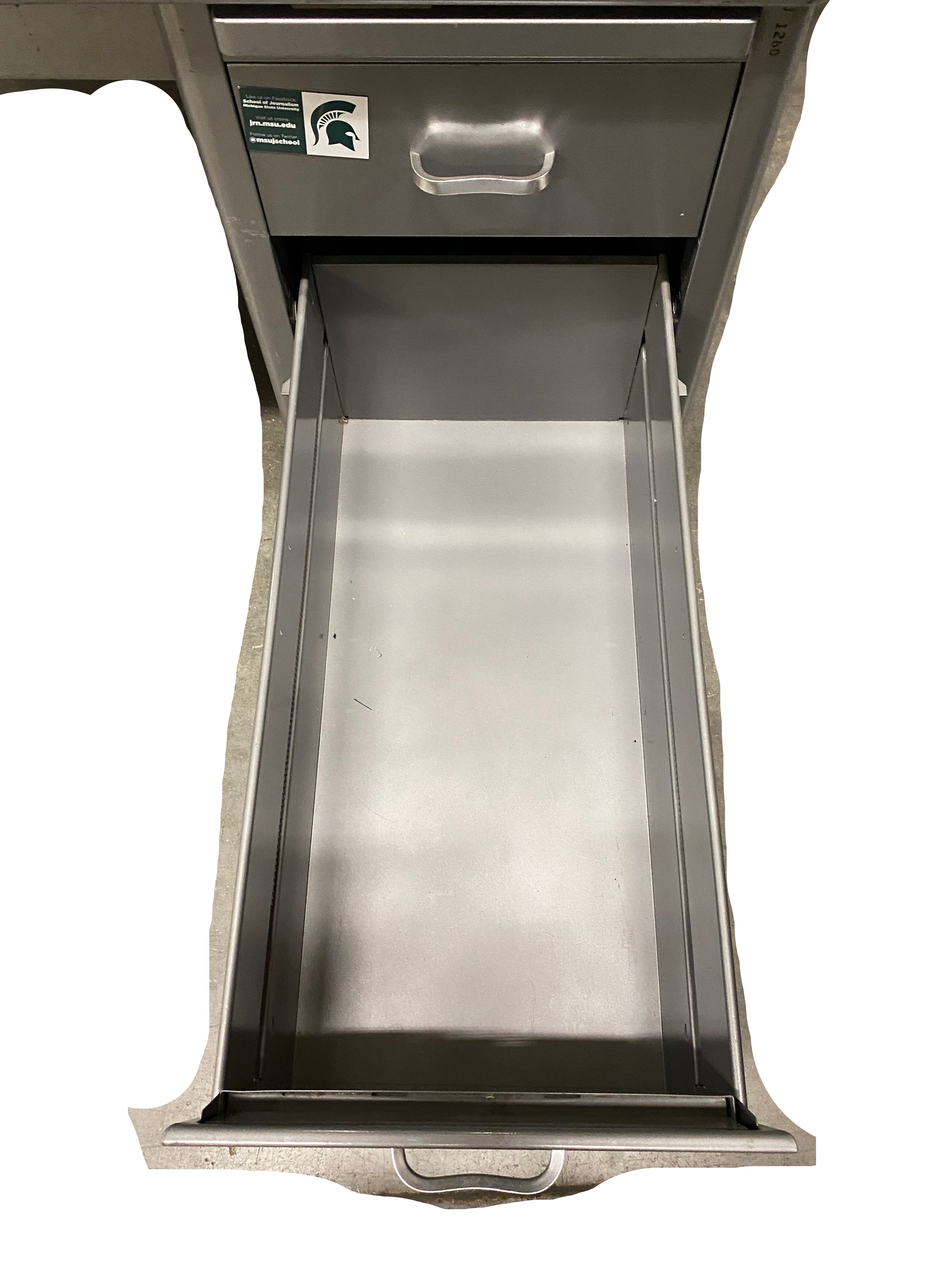 Steelcase Grey Metal Executive Desk