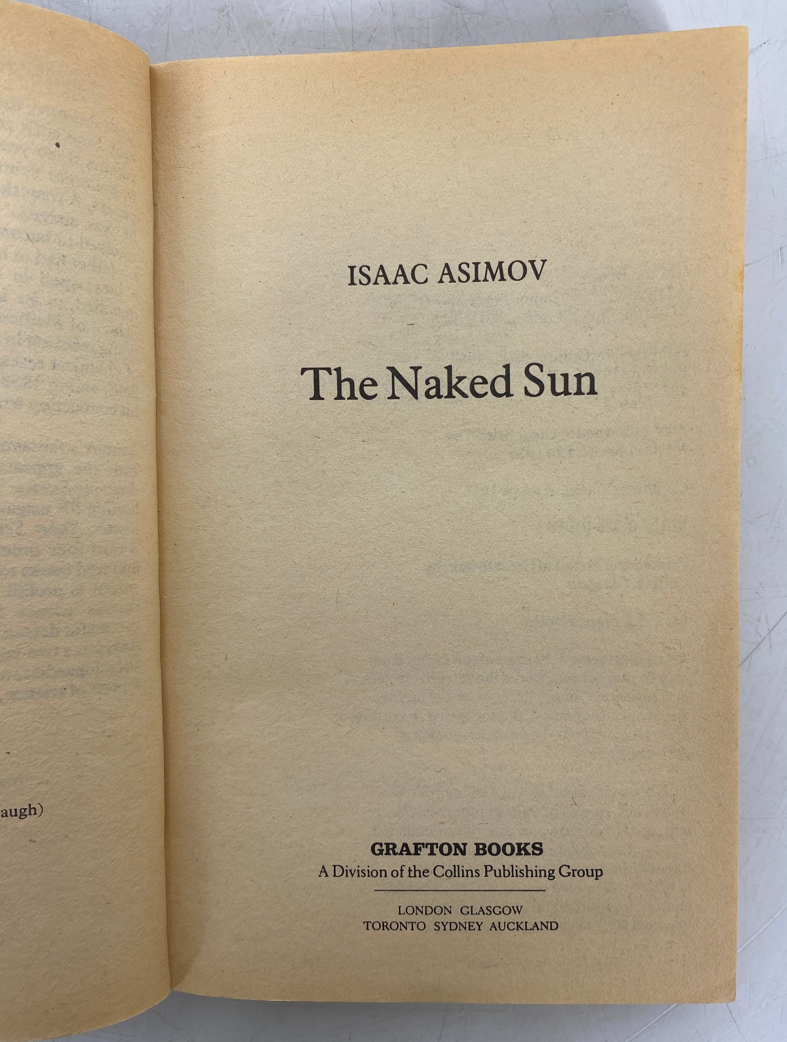 Lot of 3 Isaac Asimov PB: I, Robot/The Naked Sun/The Caves of Steel 1985-91